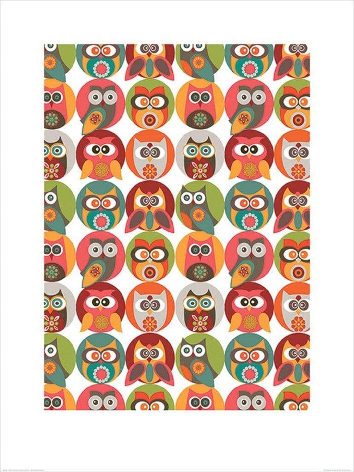 Affiche Art Valentina Ramos - Owls Family 60x80cm
