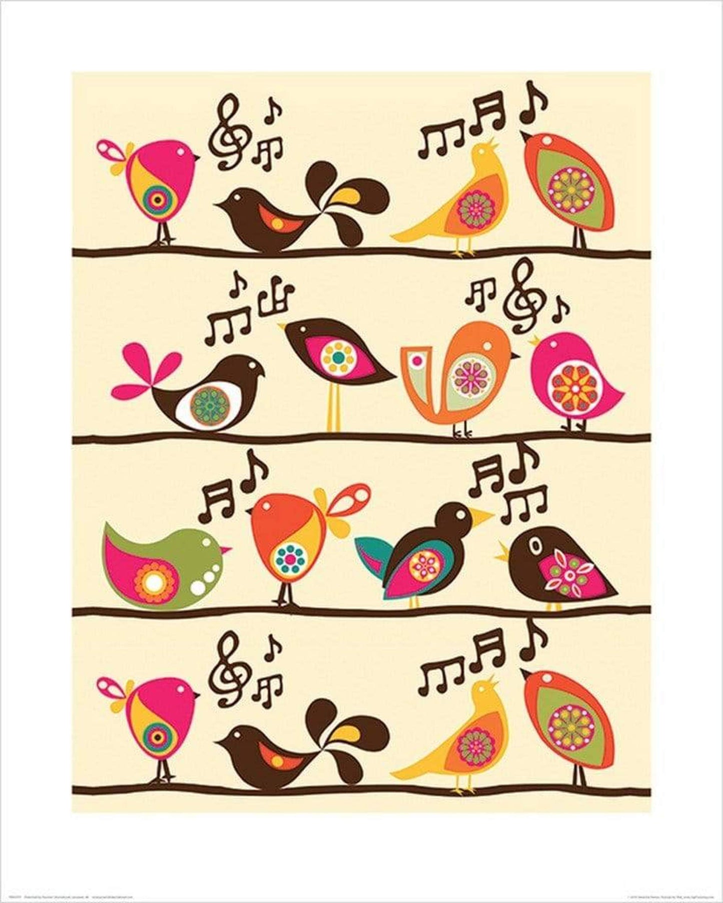 Affiche Art Valentina Ramos - Singing Birds 40x50cm