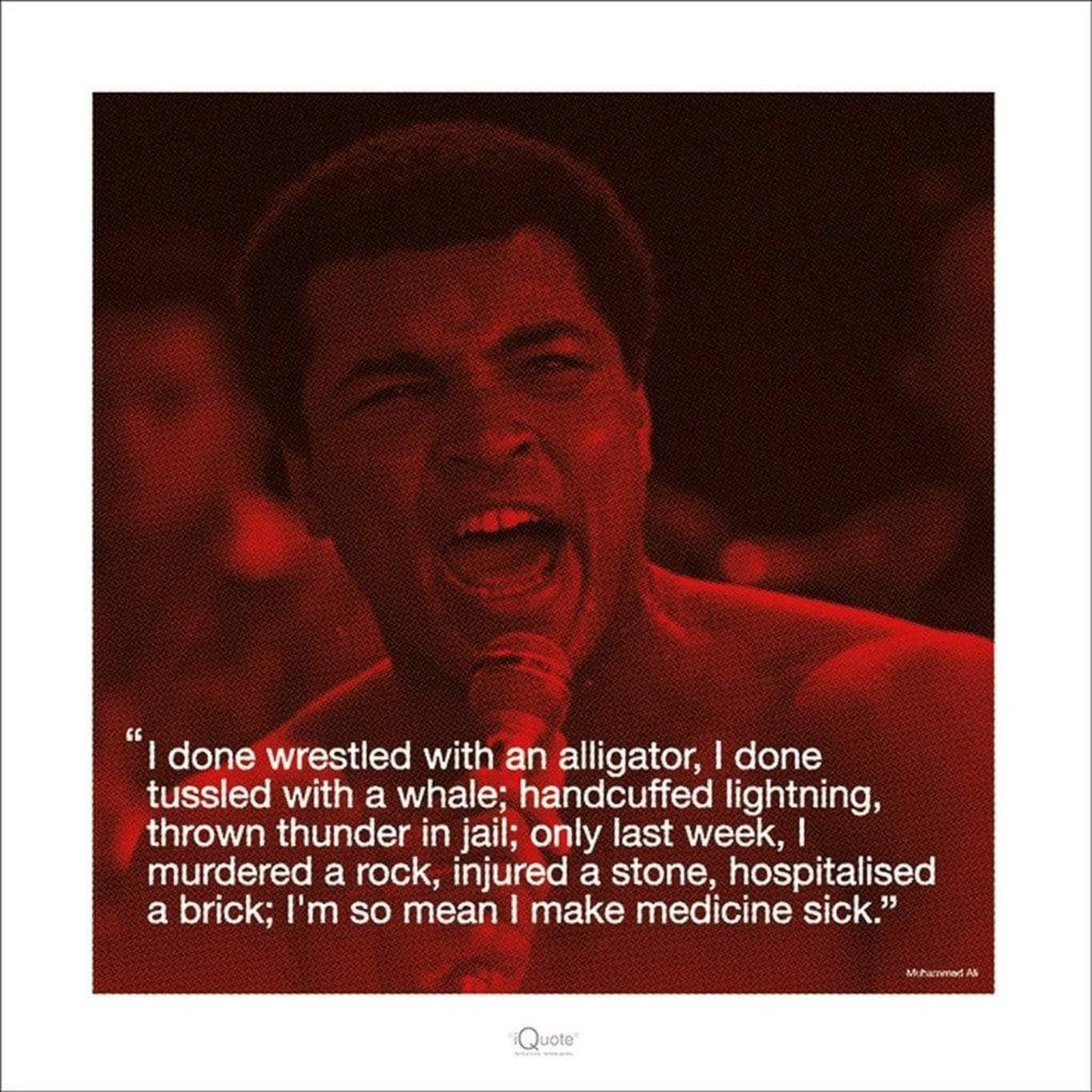 Affiche Art Muhammad Ali - iQuote Sick 40x40cm