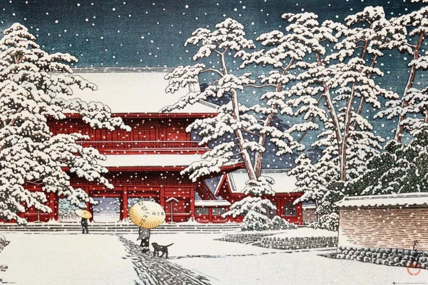 Poster Kawase Zojo Temple in the Snow 91,5x61cm