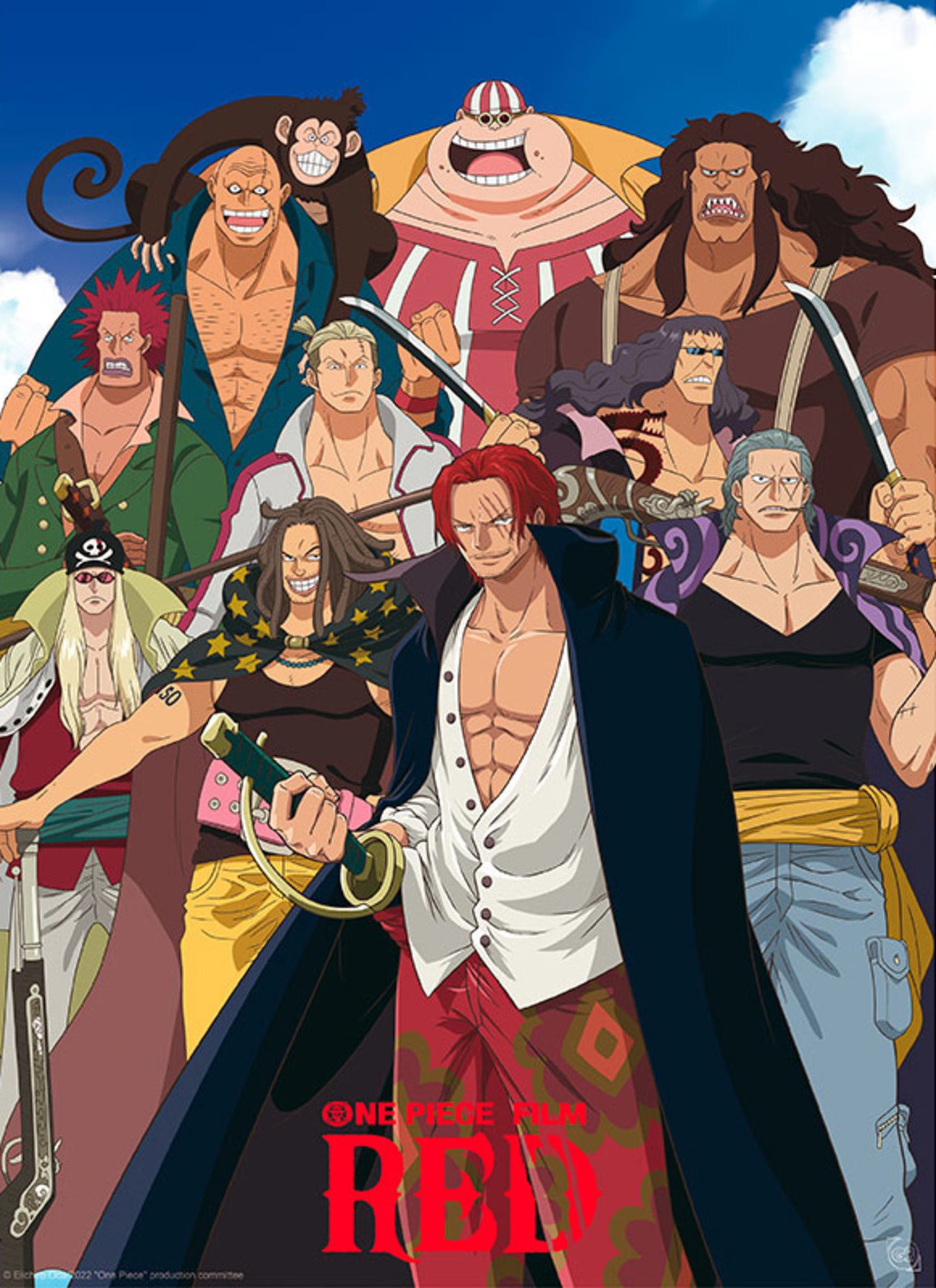 Poster One Piece - Red Hair Pirates 38x52cm