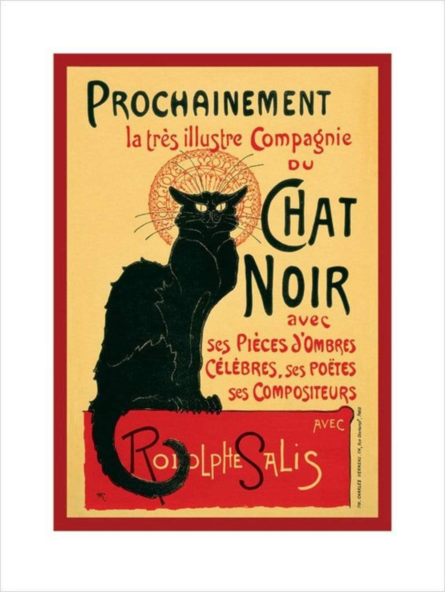 Affiche Art Chat Noir 60x80cm