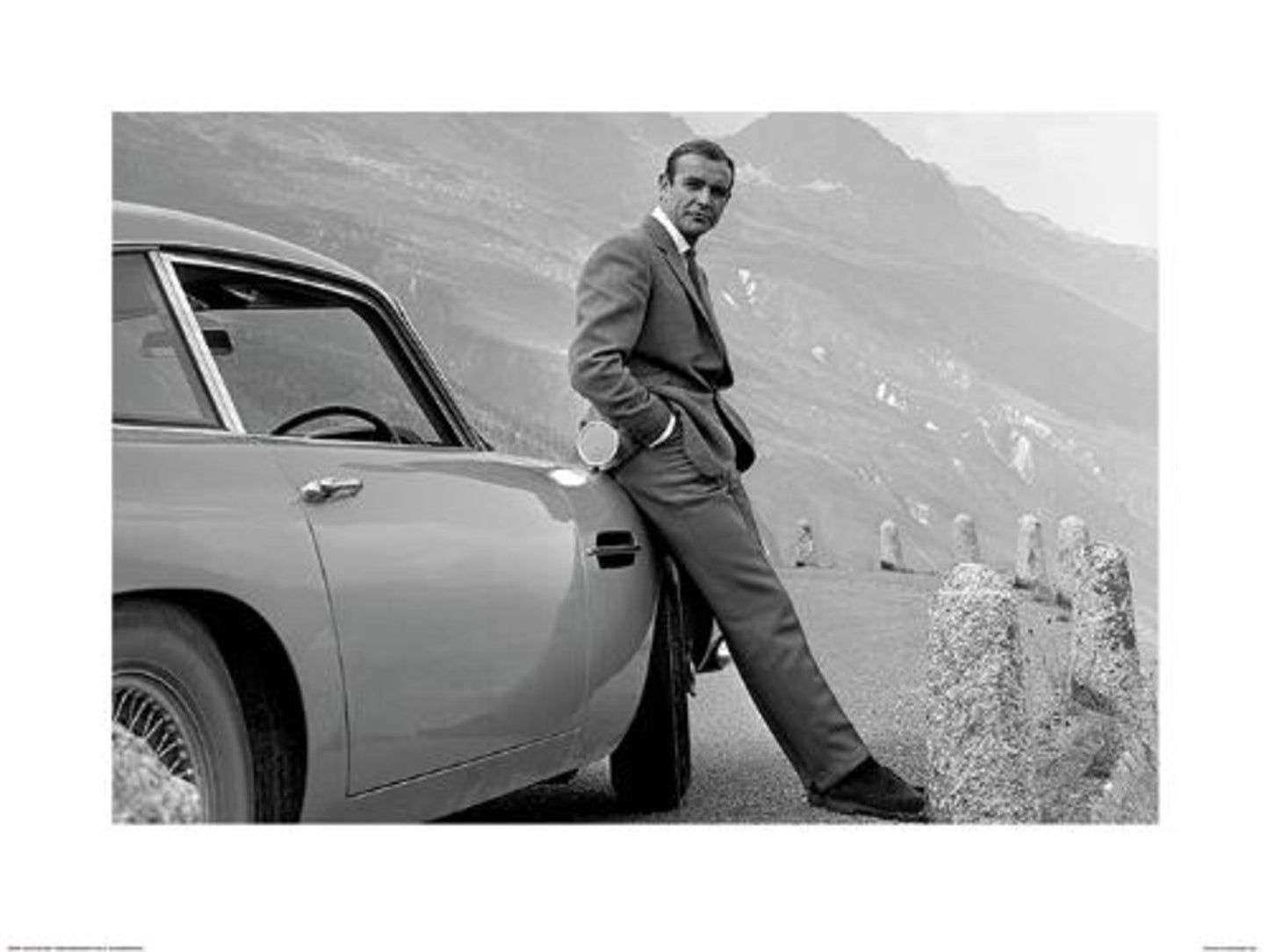 Affiche Art James Bond - Aston Martin 80x60cm