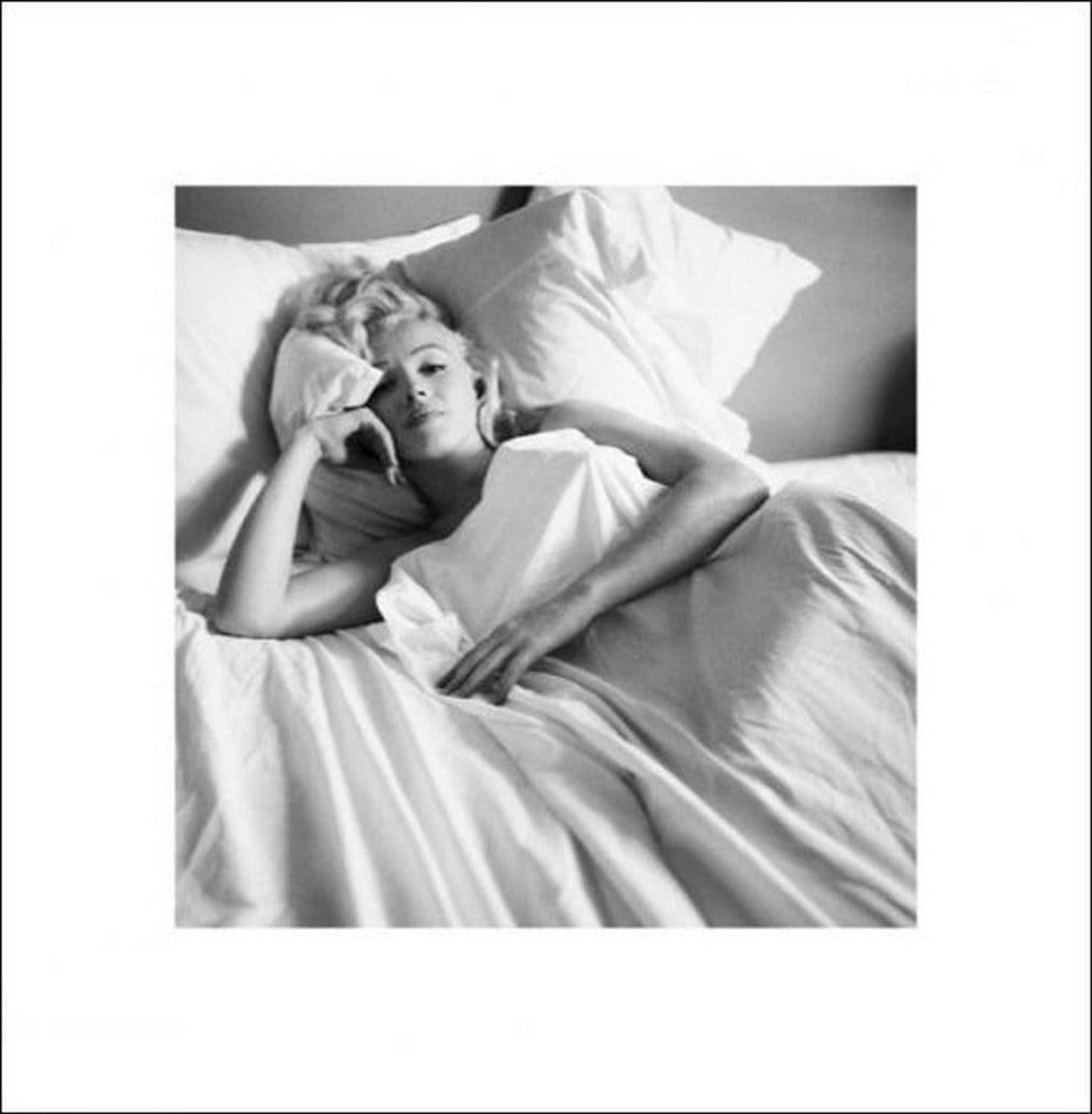 Affiche Art Marilyn Monroe - Bed 40x40cm
