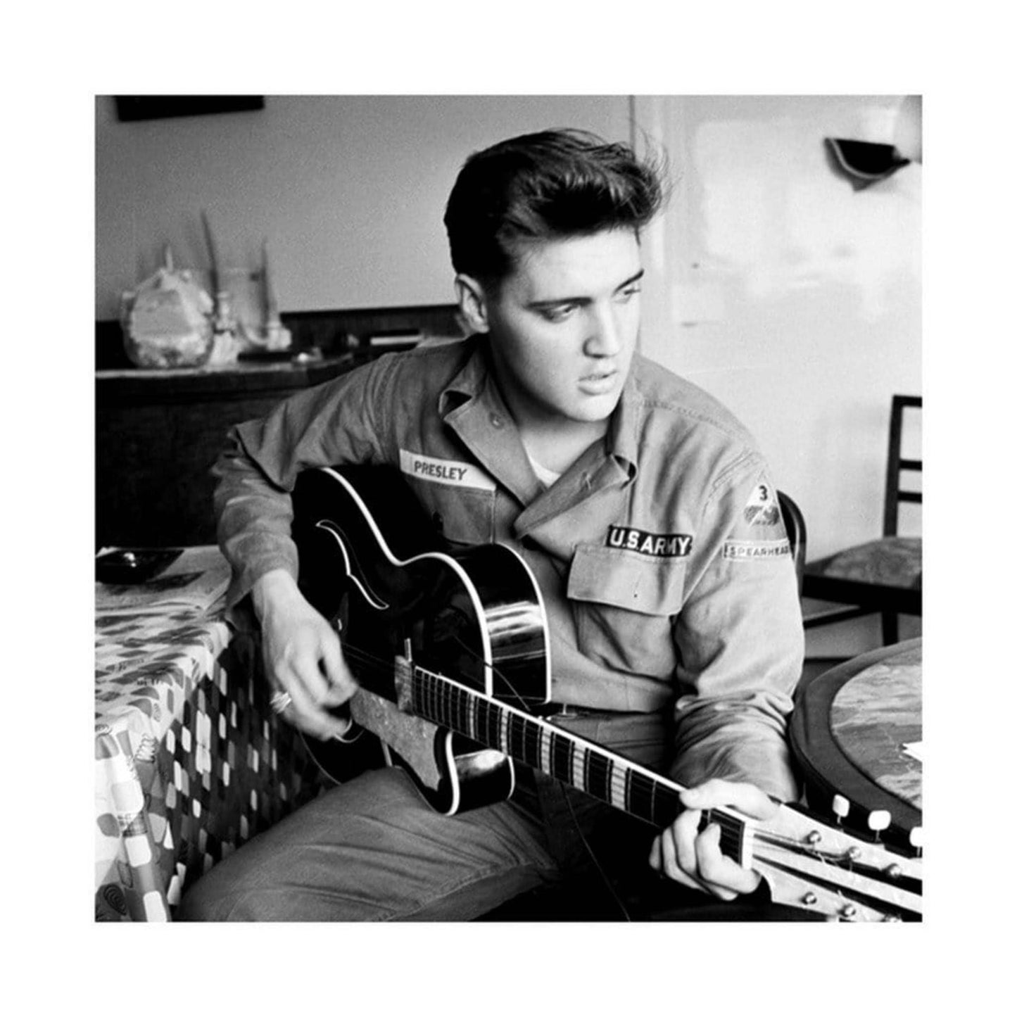 Affiche Art Elvis Presley - US Army 40x40cm