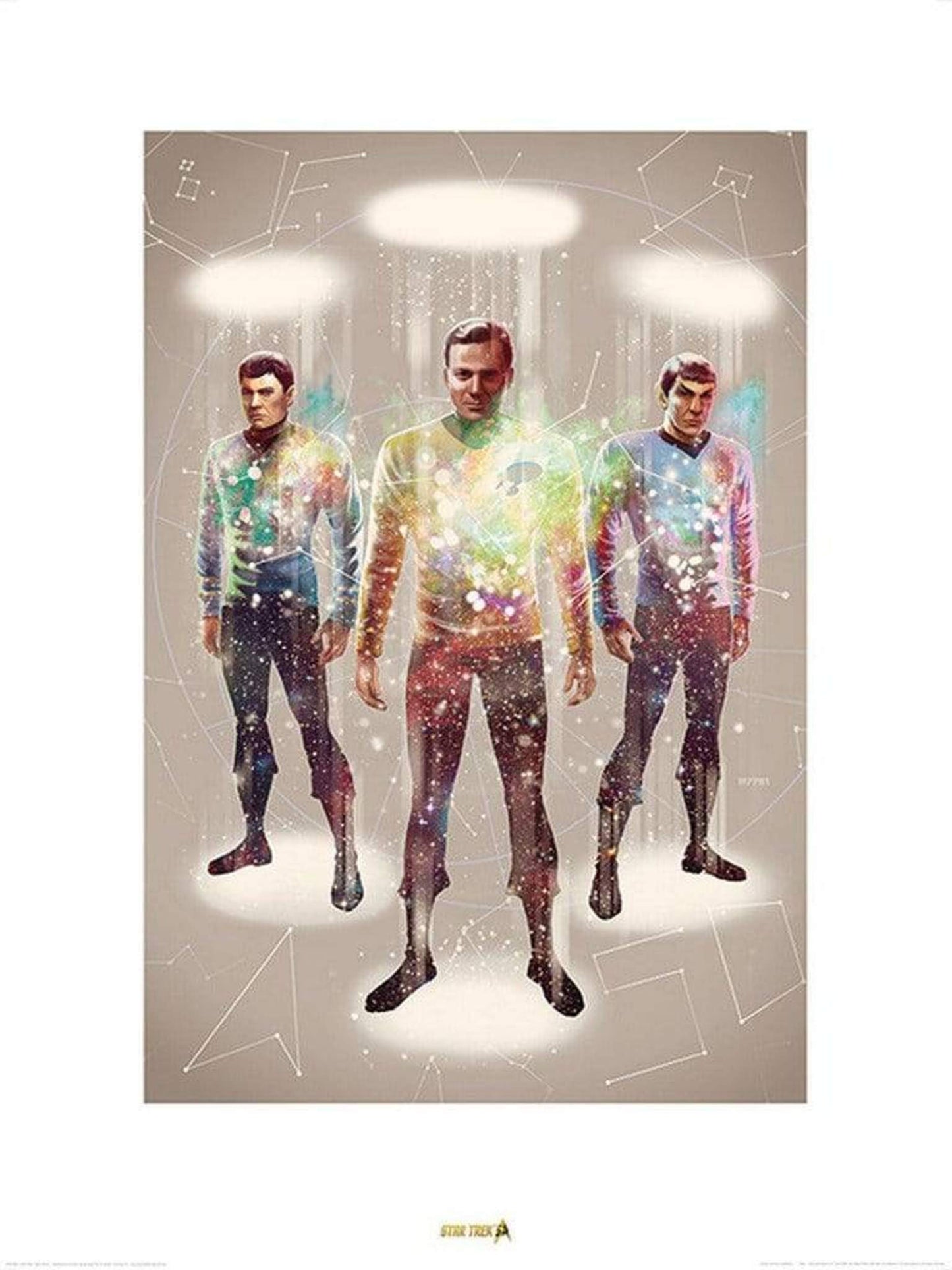 Affiche Art Star Trek - Beam Me Up 50th Anniversary 60x80cm