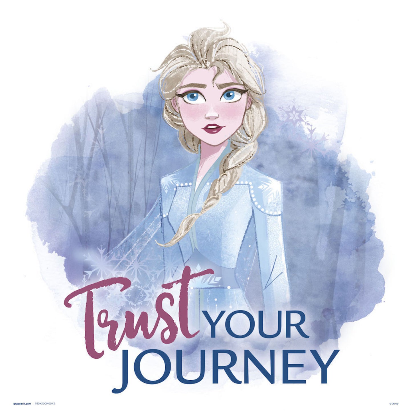 Affiche Art Frozen - Face Your Fear 30x30cm