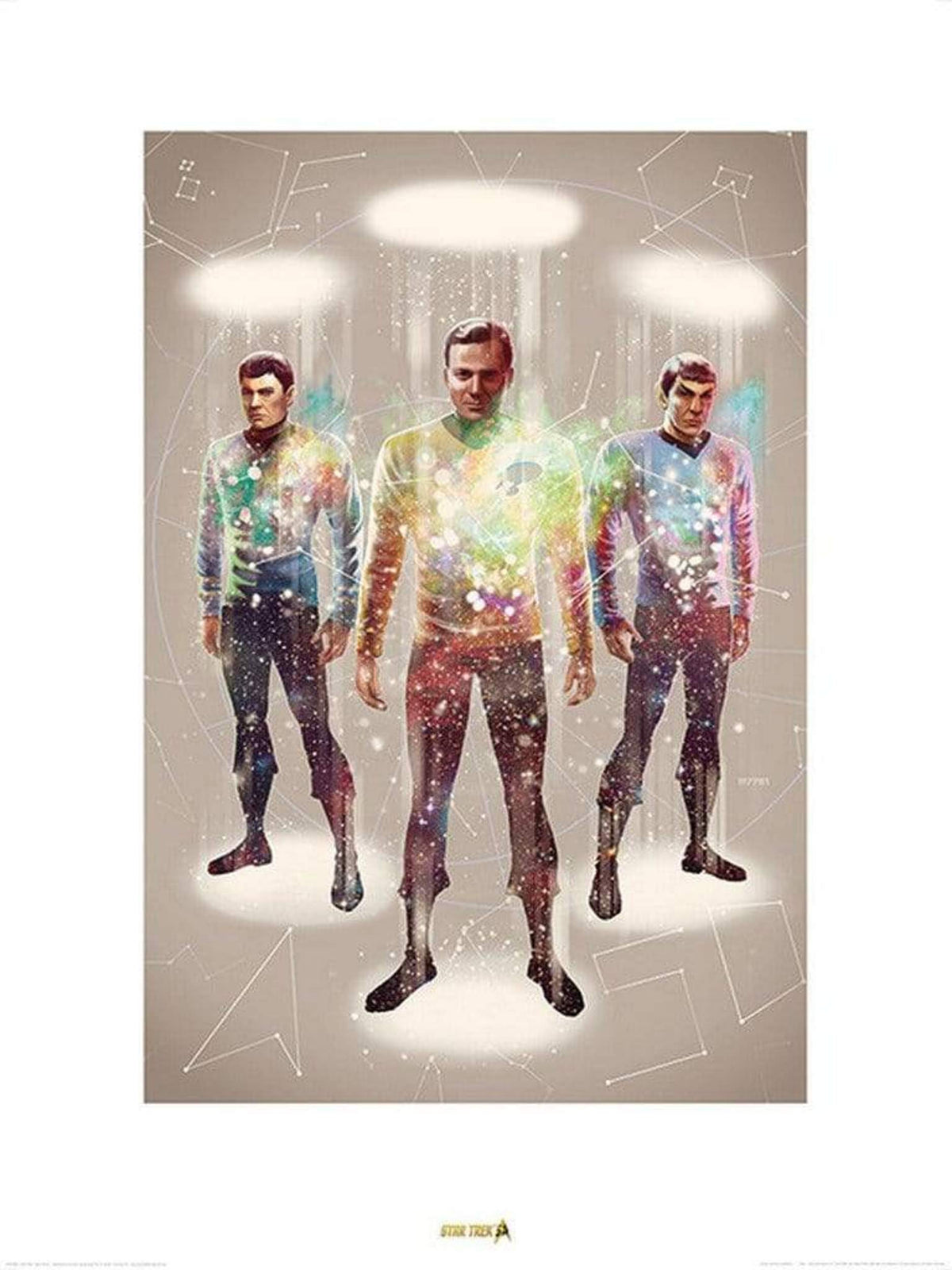 Affiche Art Star Trek - Beam Me Up 50th Anniversary 60x80cm