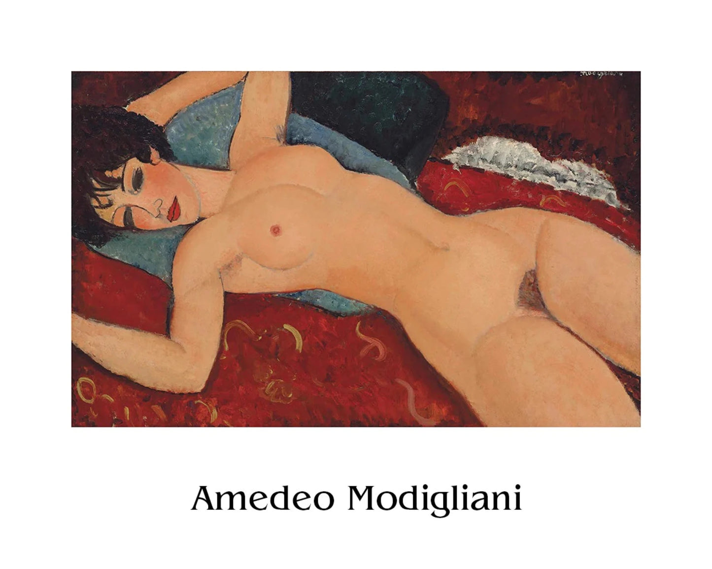 Affiche Art Amedeo Modigliani Liegender Akt l 50x40cm