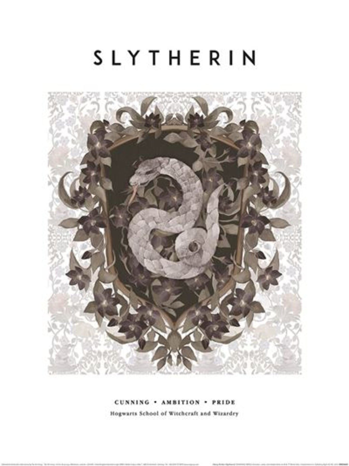 Affiche Art Harry Potter Slytherin 30x40cm