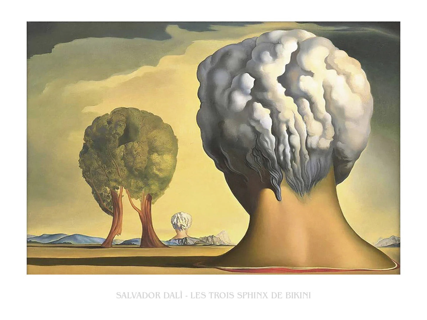 Affiche Art Salvador Dali - Les Trois Sphinx de Bikini 80x60cm