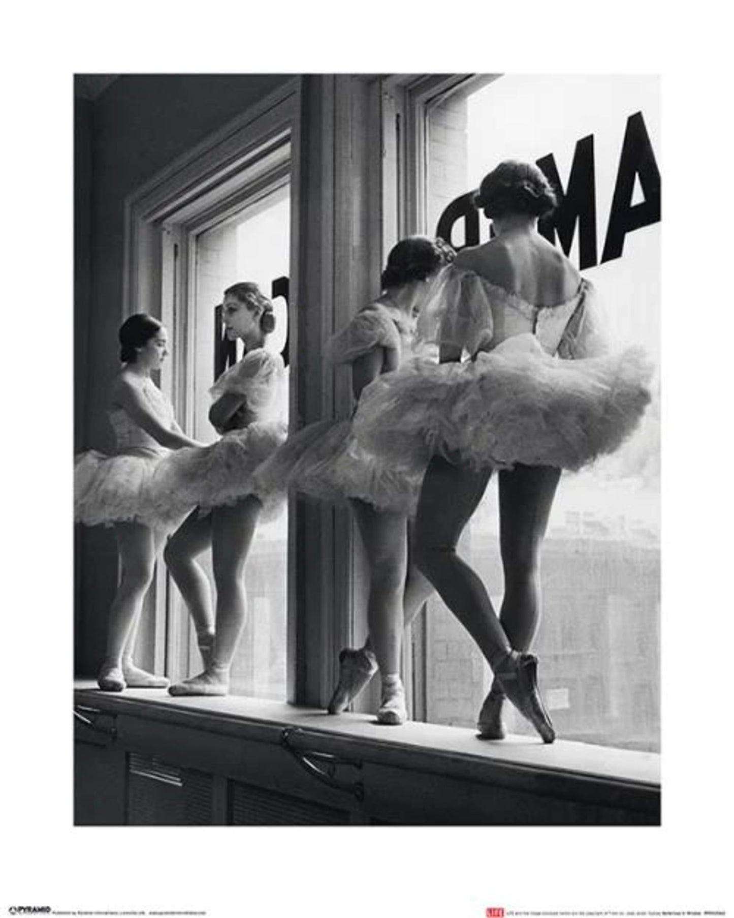 Affiche Art Time Life Ballerinas in Window 40x50cm