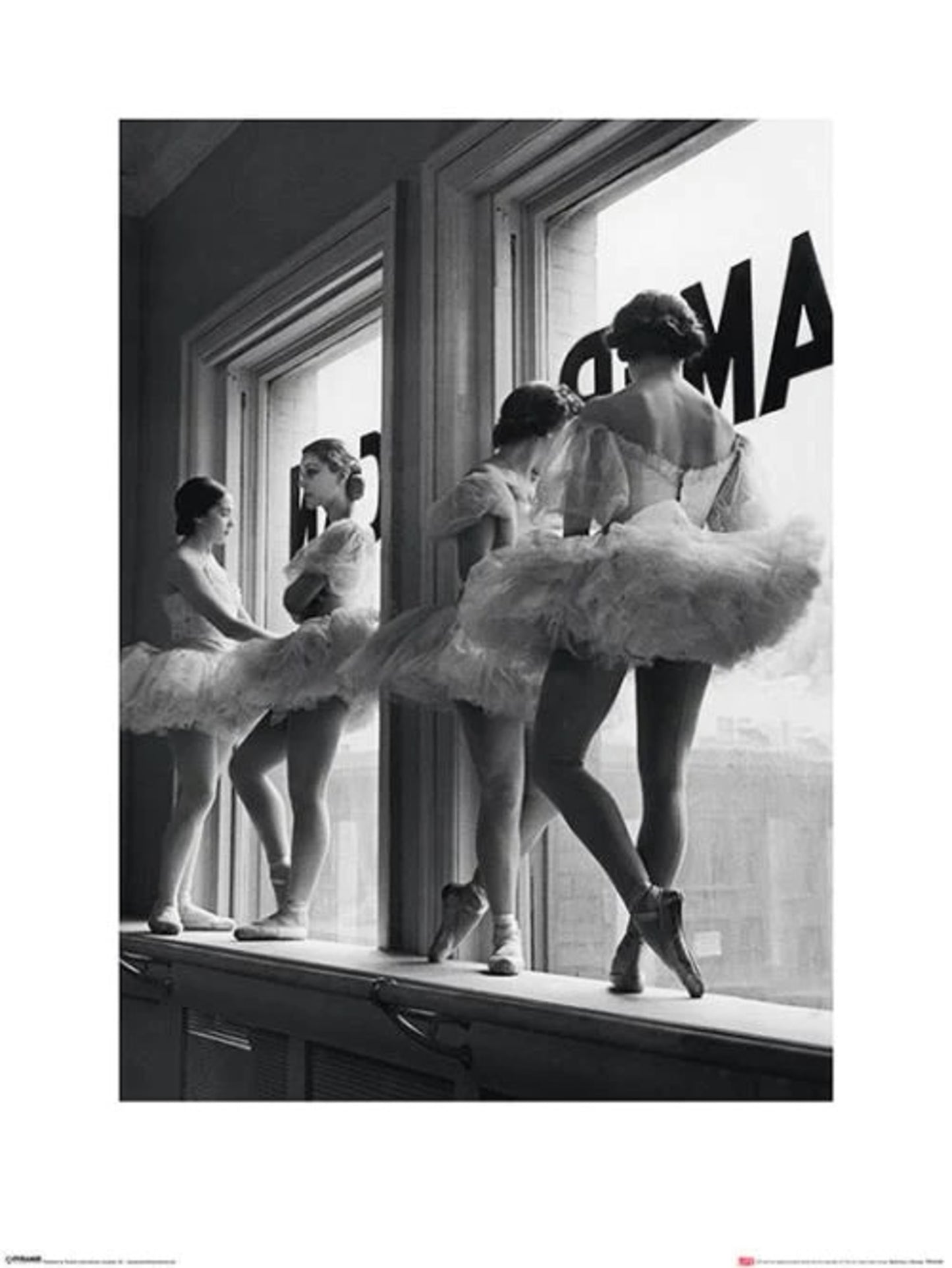 Affiche Art Time Life Ballerinas in Window 60x80cm
