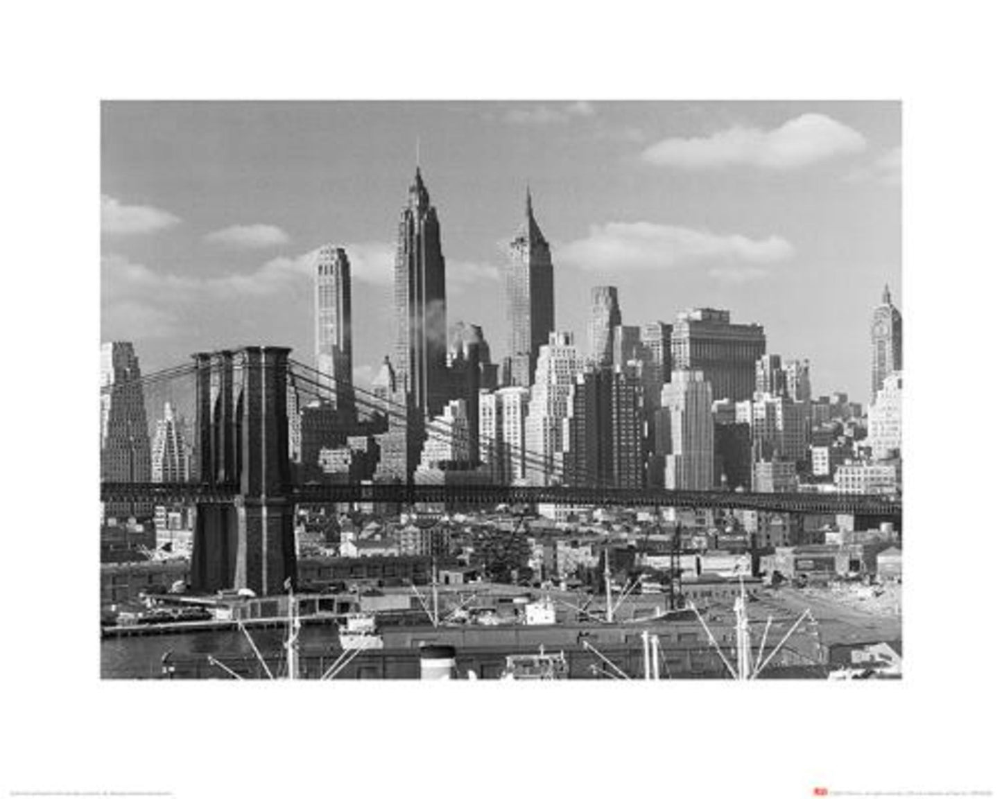 Affiche Art Time Life Lower Manhattan Skyline 1948 40x50cm