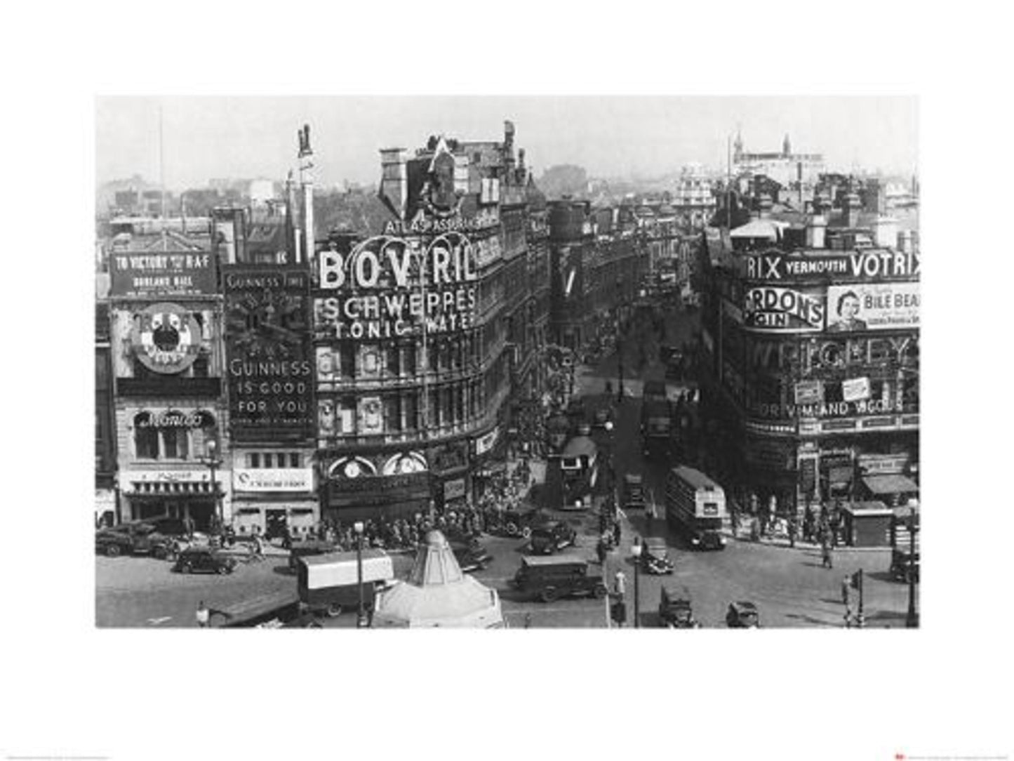 Affiche Art Time Life Piccadilly Circus London 1942 60x80cm