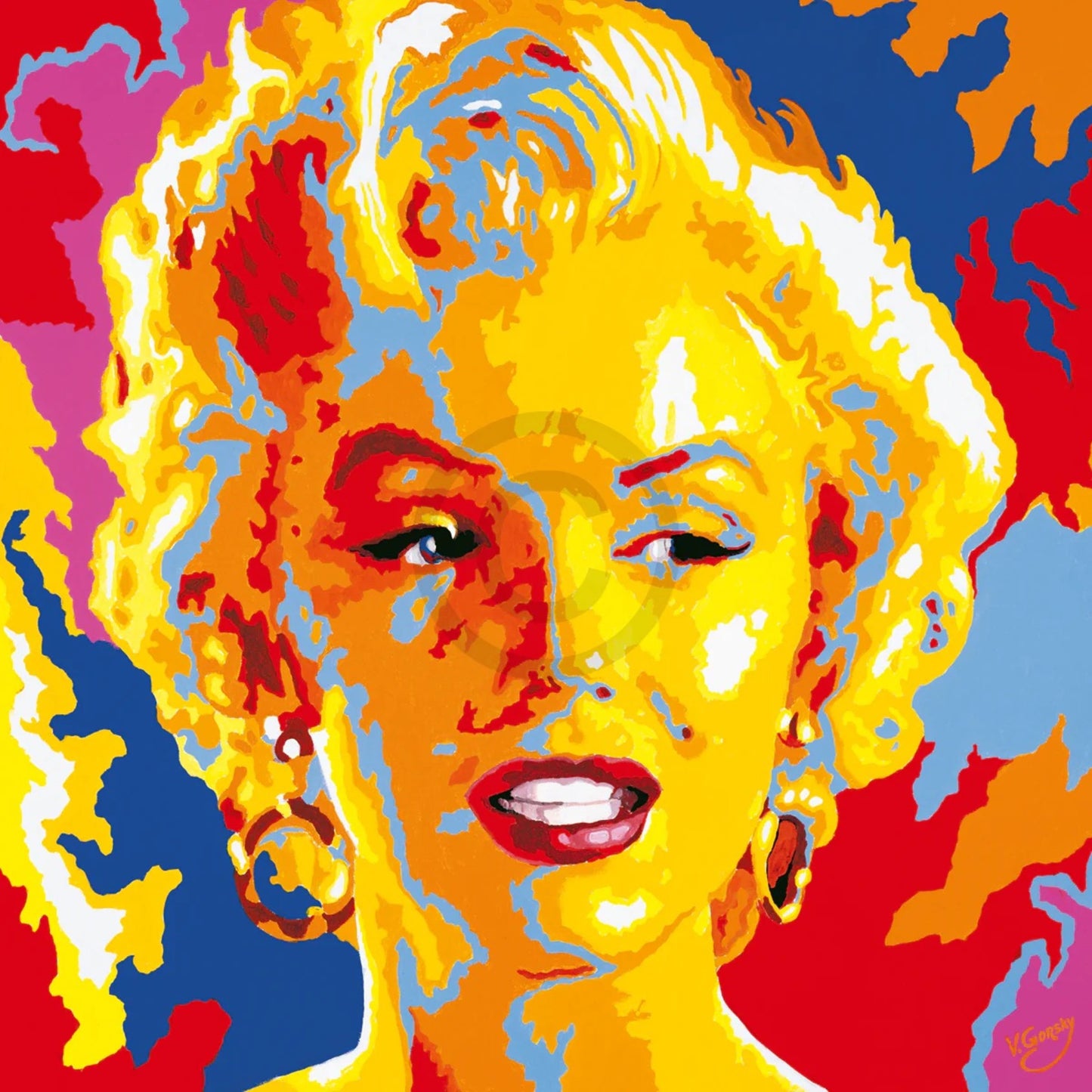Affiche Art Vladimir Gorsky - Marilyn Monroe 85x85cm