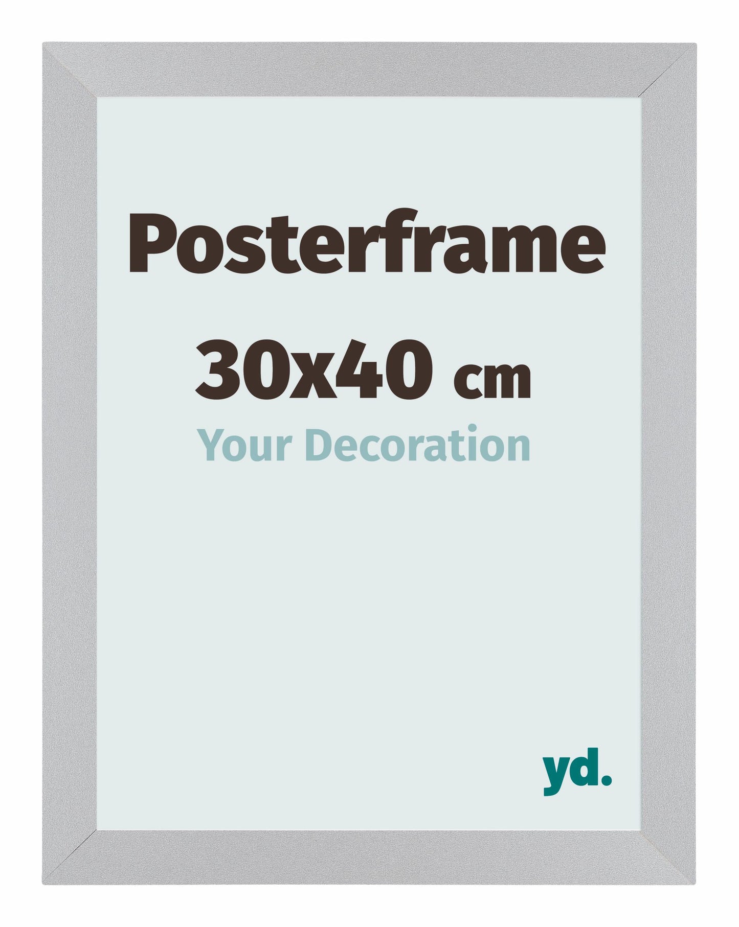 Cadre d'affiche 30x40cm Argent Mat MDF Parma