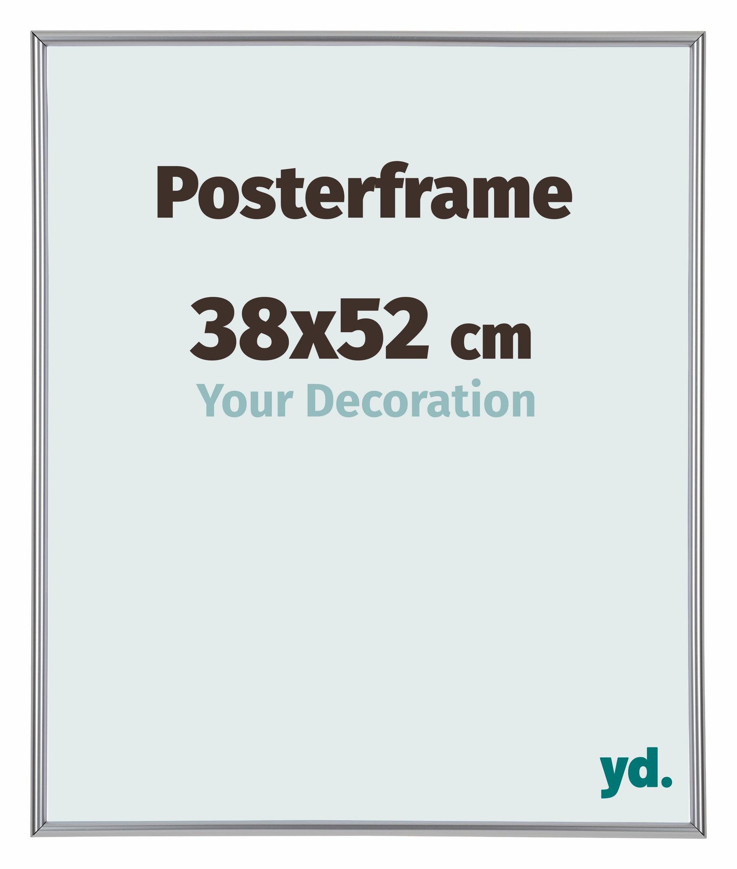 Cadre d'affiche 38x52cm Argent Brillant Plastique Paris