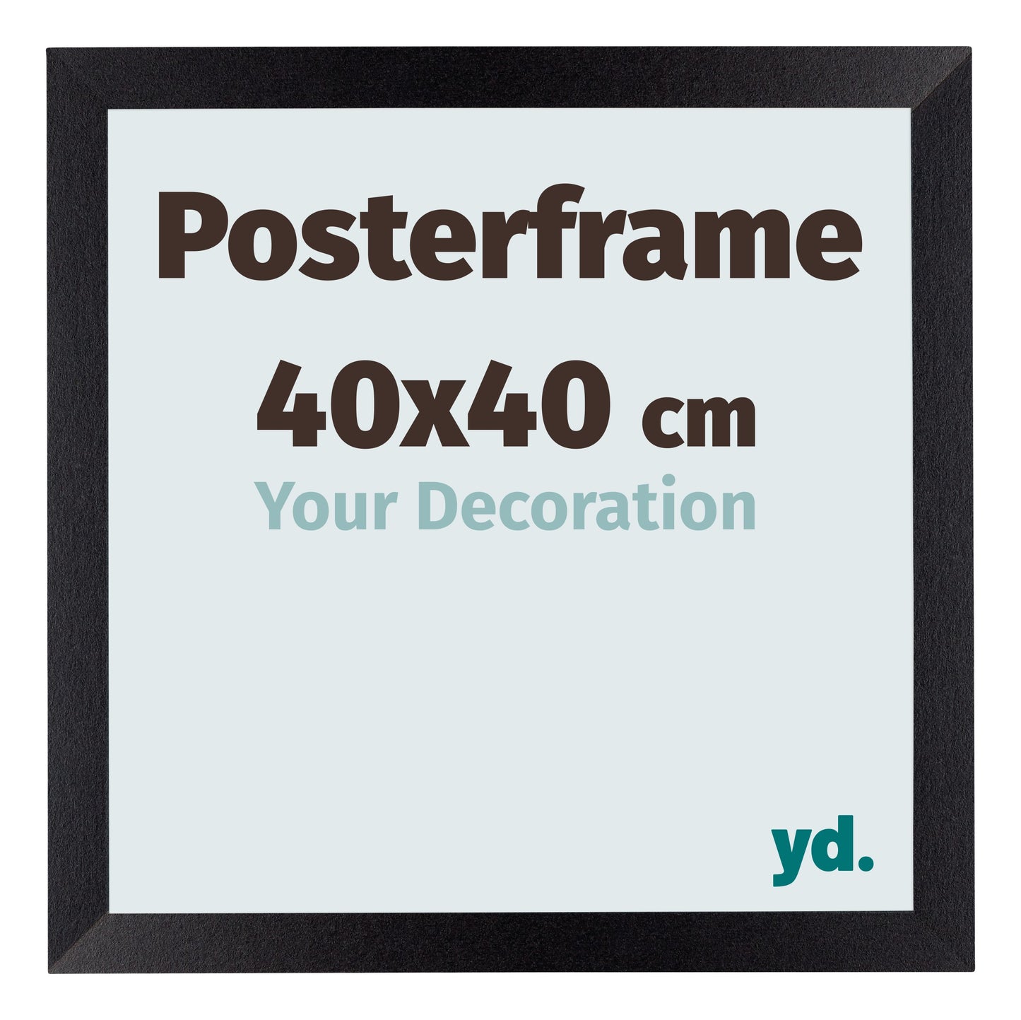 Cadre d'affiche 40x40cm Noir Mat MDF Parma