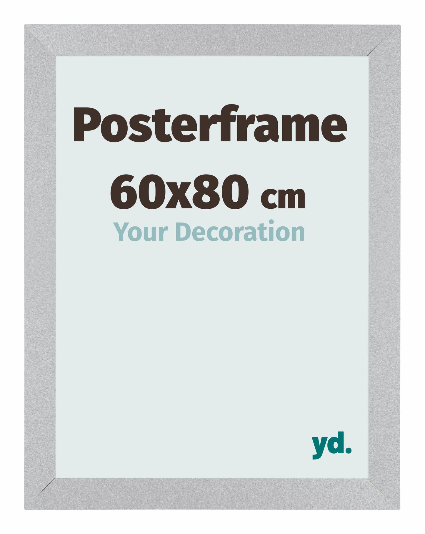 Cadre d'affiche 60x80cm Argent Mat MDF Parma