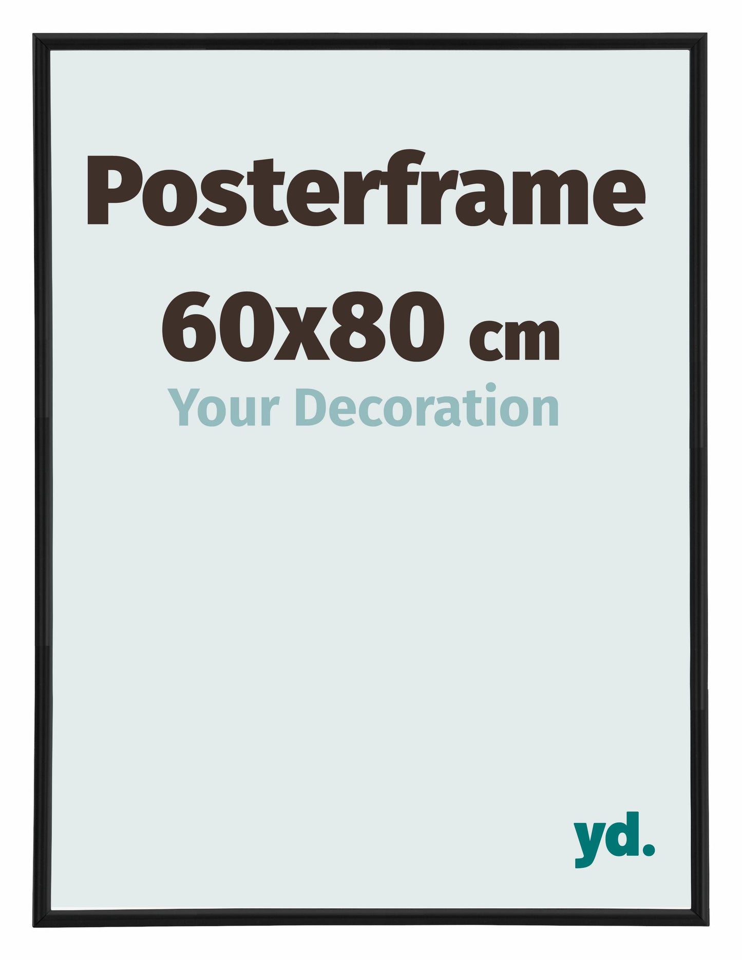 Cadre d'affiche 60x80cm Noir Mat Plastique Paris