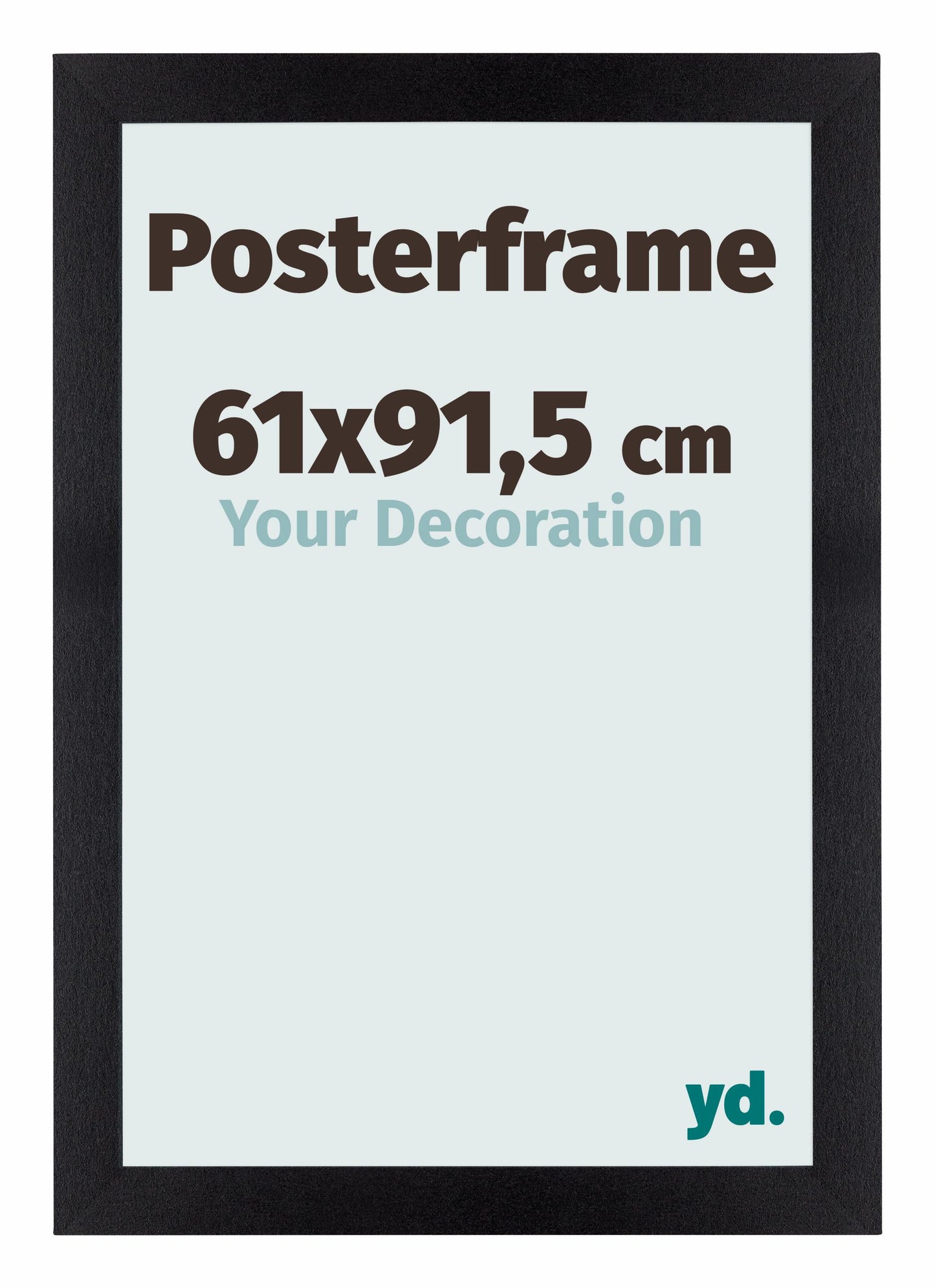 Cadre d'affiche 61x91,5cm Noir Mat MDF Parma