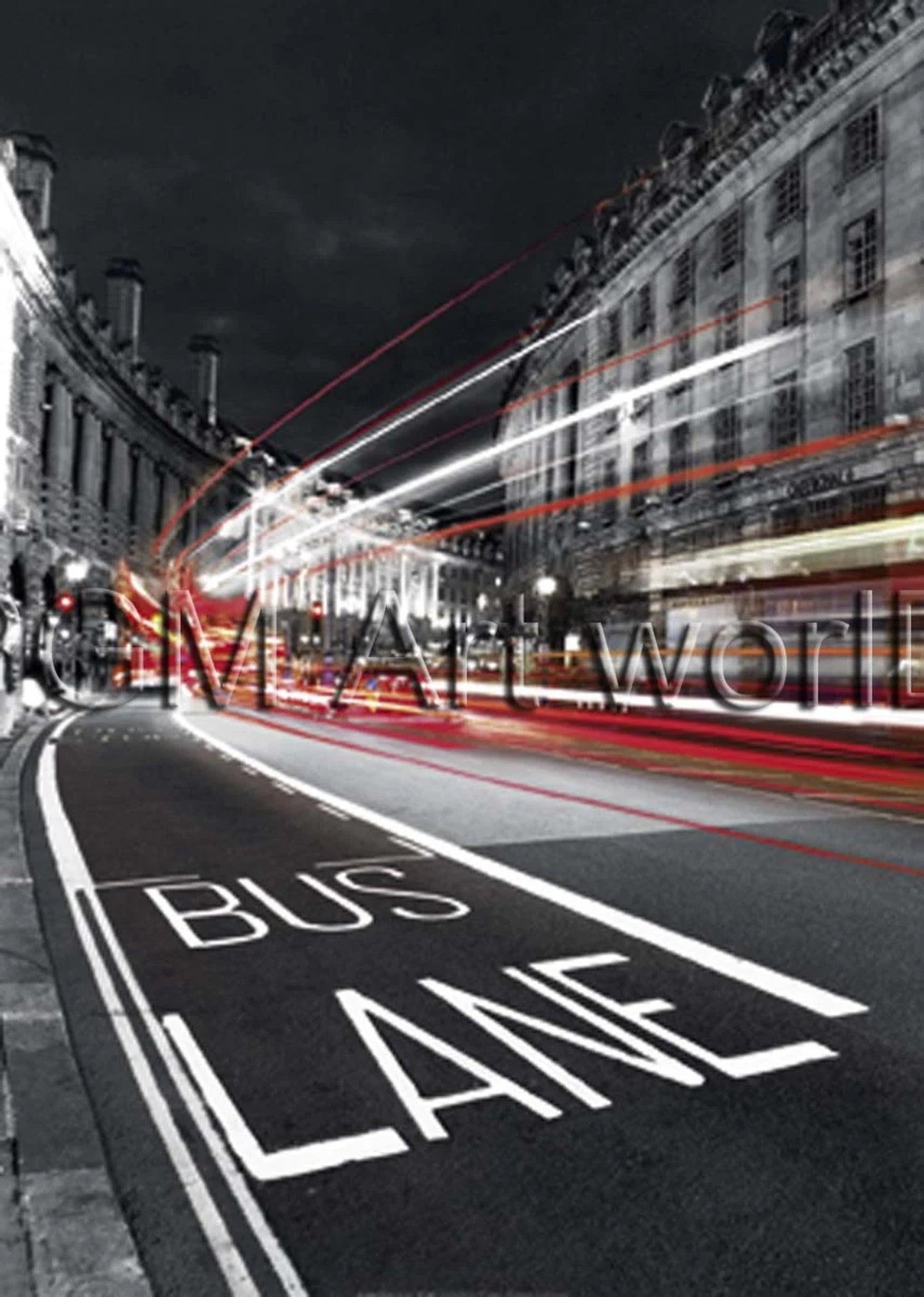 Affiche Art Jean-Jacques Bernier - Bus Lane 50x70cm
