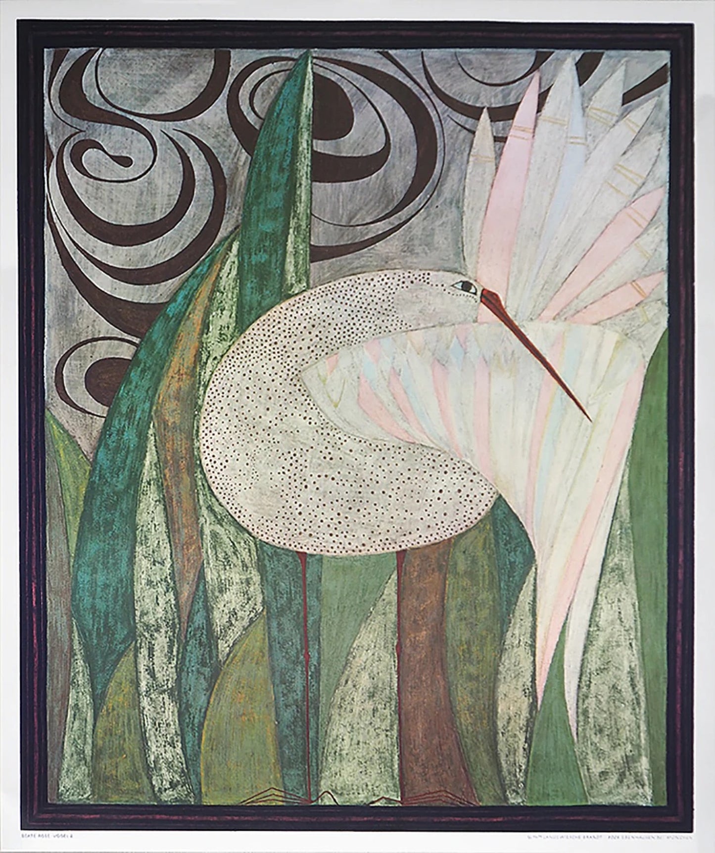 Affiche Art Beate Rose - Vogel 2 52x62cm