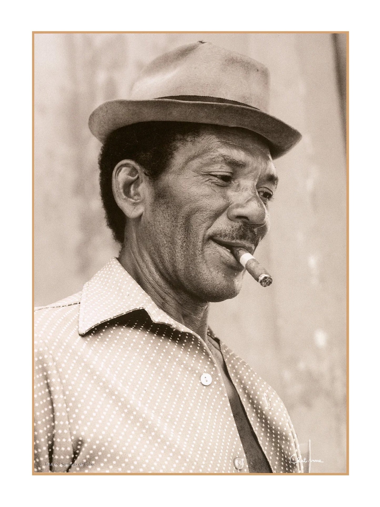 Affiche Art Christophe Chat-Verre - Tabaco - Santiago de Cuba 30x40cm