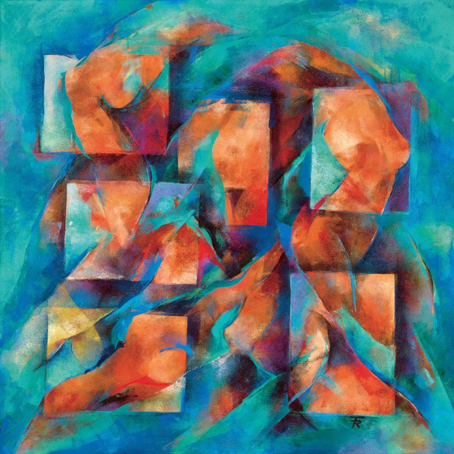 Affiche Art Franz Ruzicka - Symphonie des Lebens 98x98cm