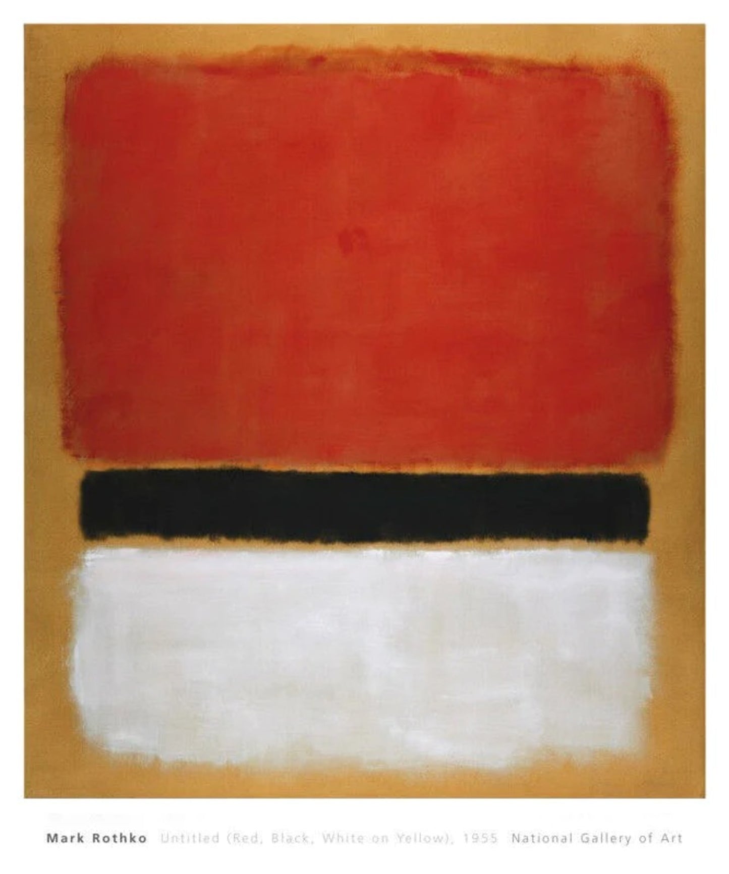 Affiche Art Mark Rothko - Untitled Red, Black, White on Yellow, 1955 71x86.5cm