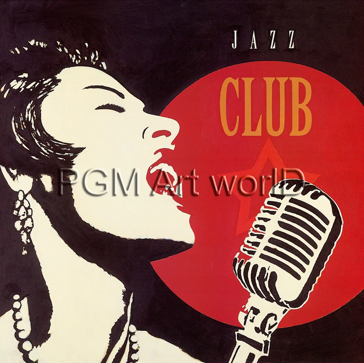 Affiche Art Marco Fabiano - Jazz Club 70x70cm
