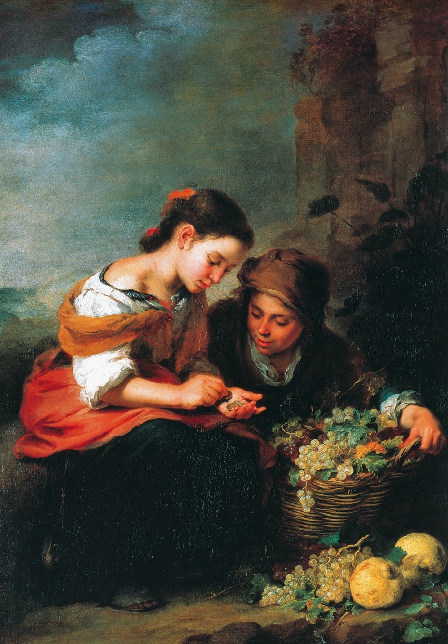 Affiche Art B.E. Murillo - Die kleine Obsthändlerin 48x69cm