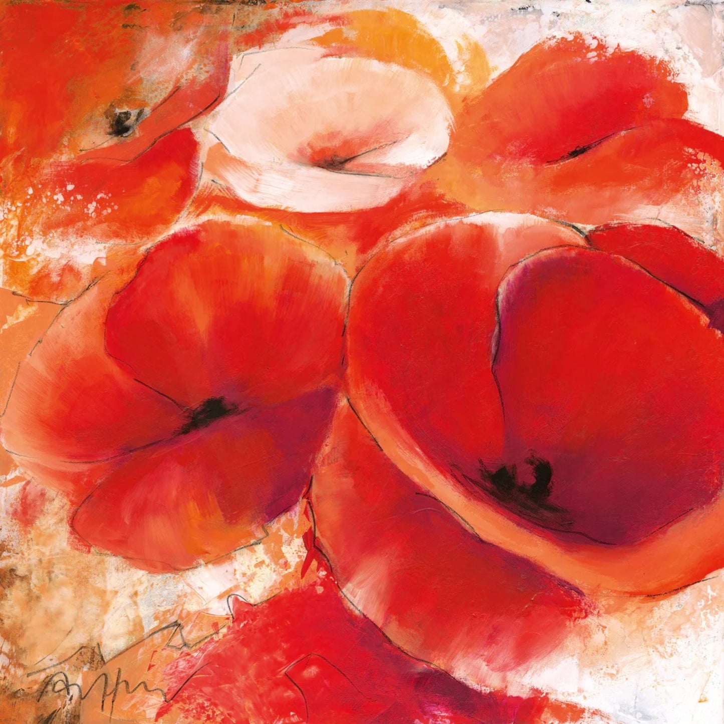 Affiche Art Thomas Aeffner - Mohnspiel 98x98cm