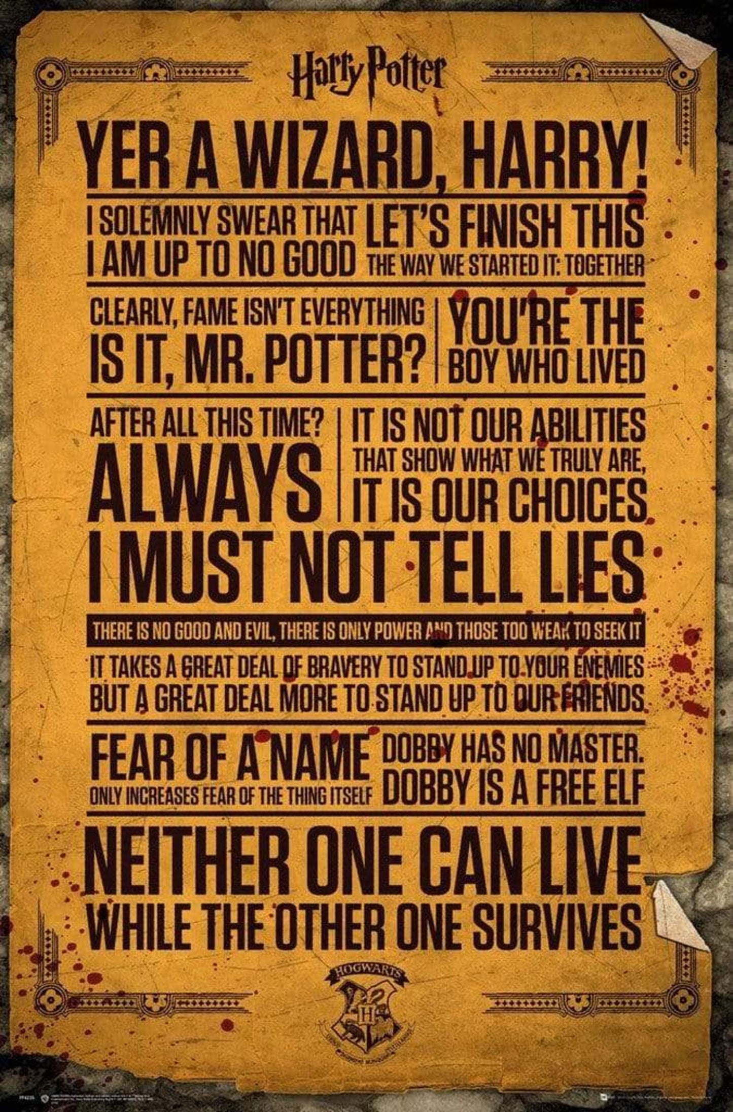 Poster Harry Potter Quotes 61x91,5cm