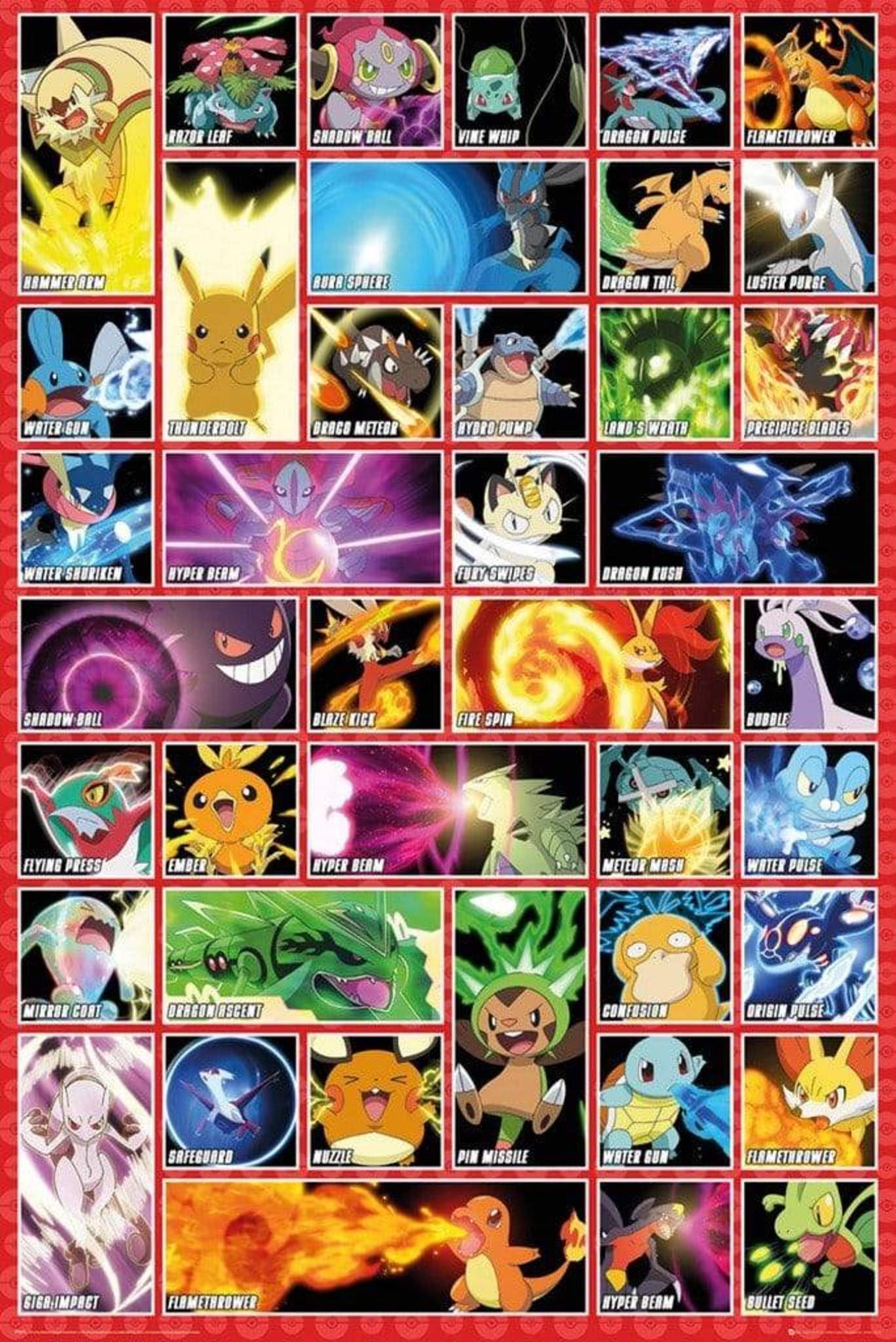 Poster Pokémon - Moves 61x91,5cm