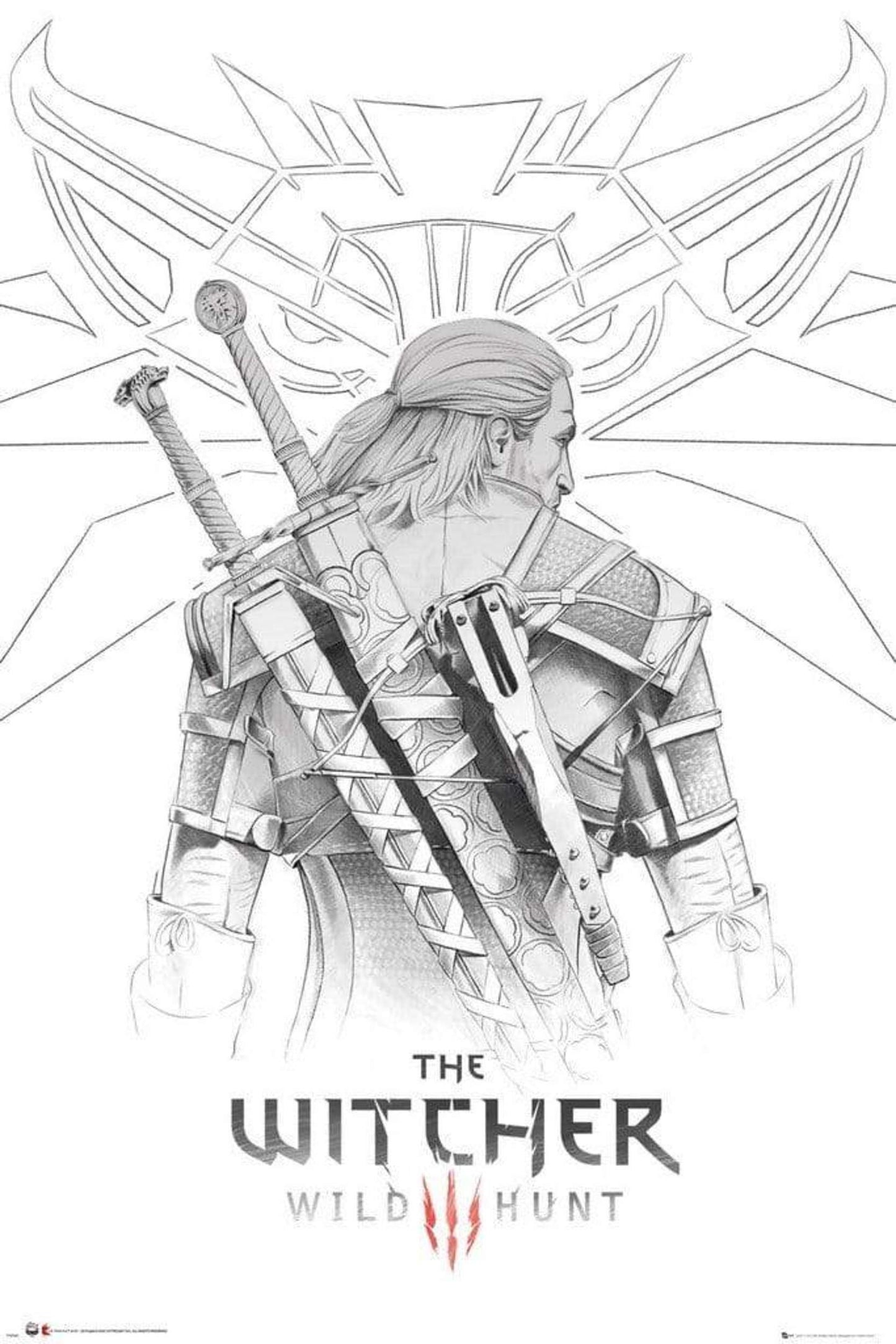 Poster The Witcher Geralt Sketch 61x91,5cm