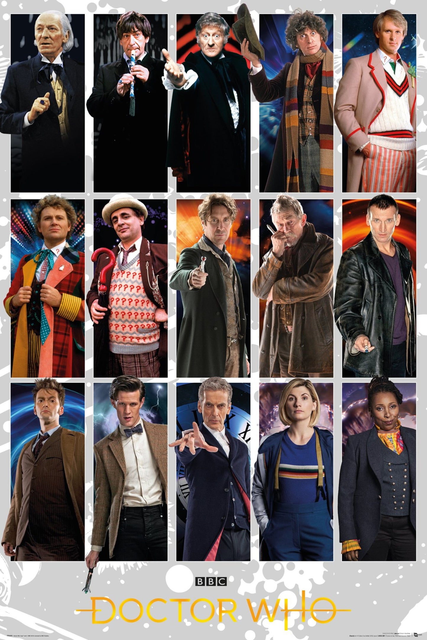 Poster Doctor Who - Doctors Grid 61x91,5cm