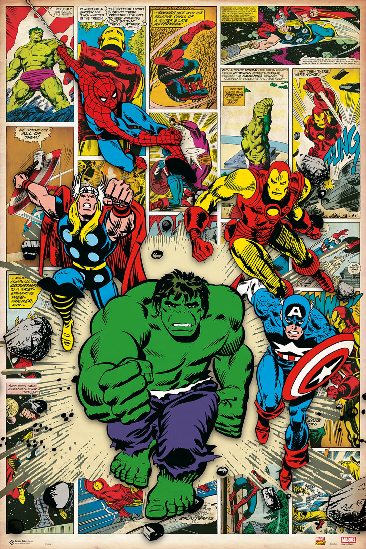 Poster Marvel Comics Here Come The Heroes - 61x91,5cm