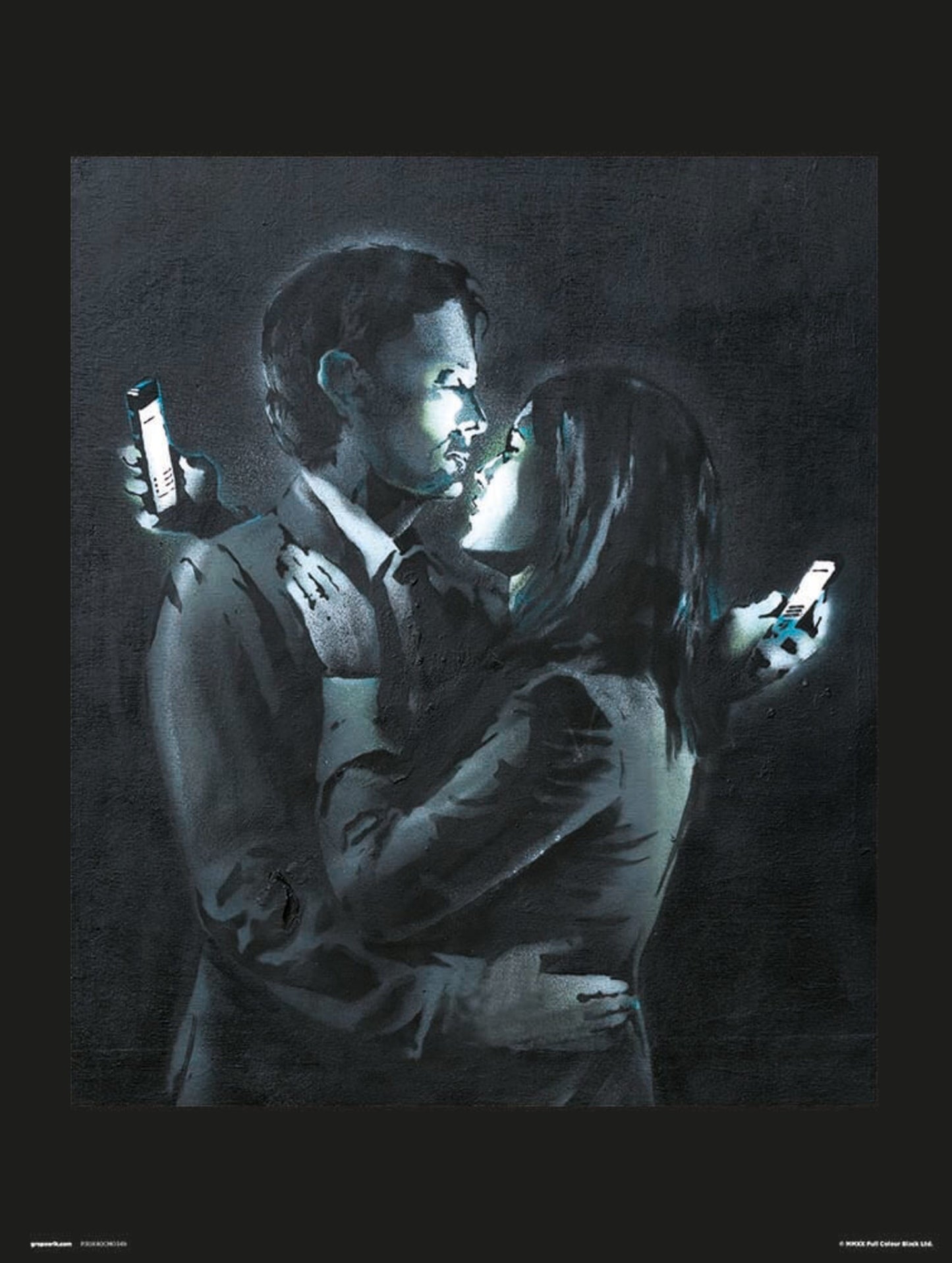 Affiche Art Brandalised Mobile Phone Lovers Close 30x40cm
