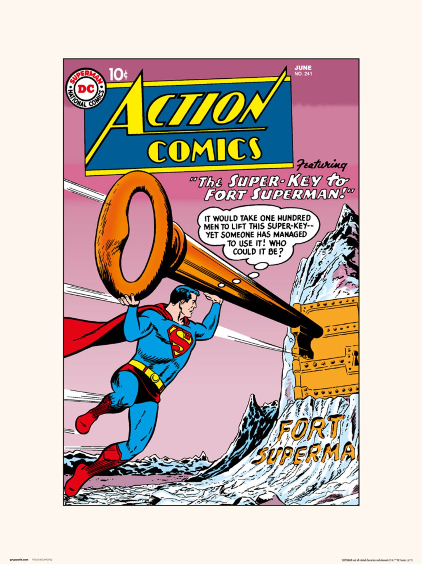 Affiche Art DC Action Comics 241 30x40cm