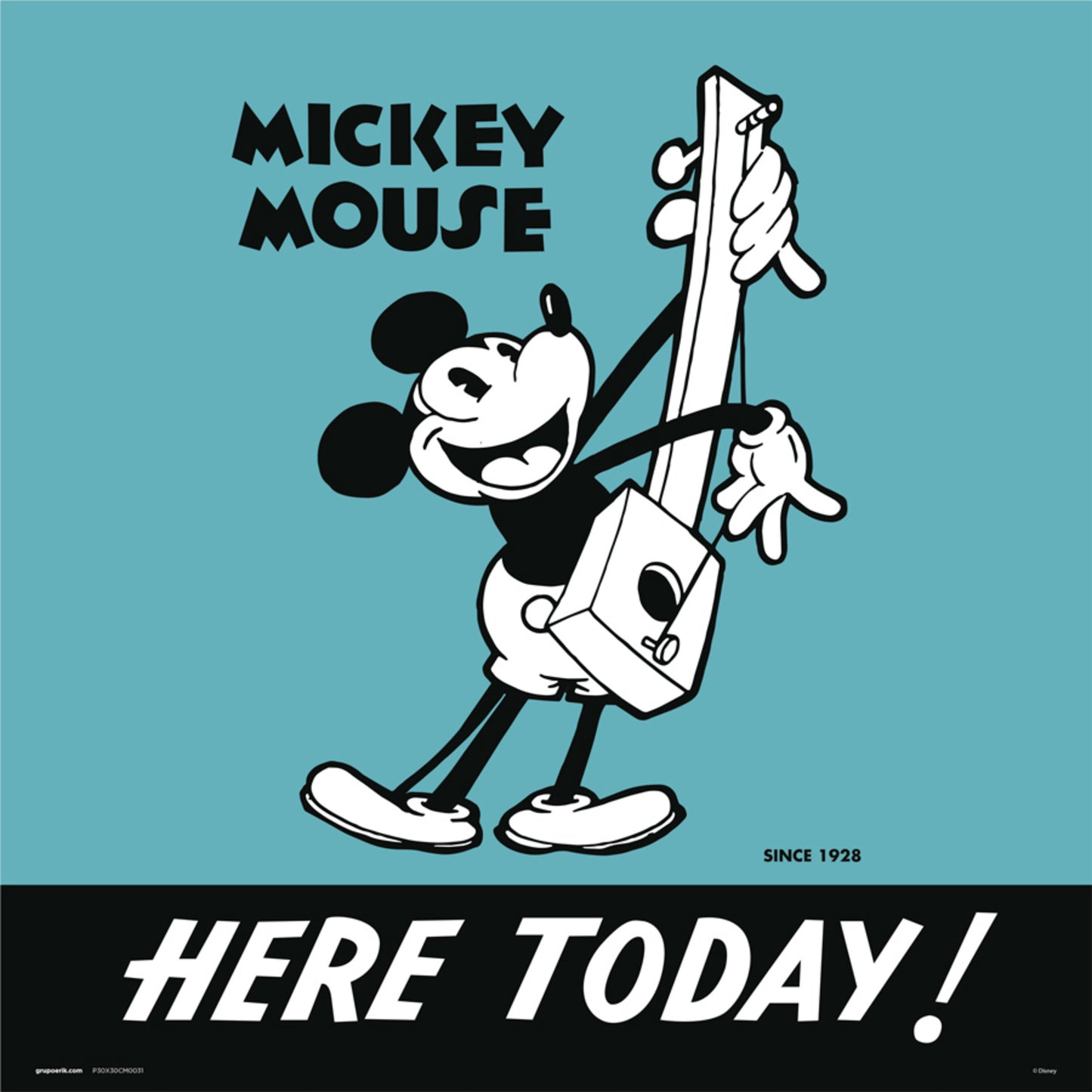 Affiche Art Disney Mickey 90 I 30x30cm