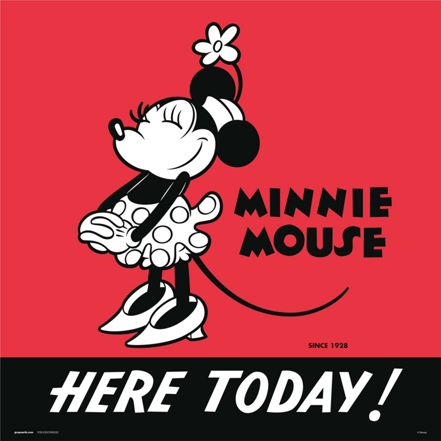Affiche Art Disney - Minnie 90 I 30x30cm