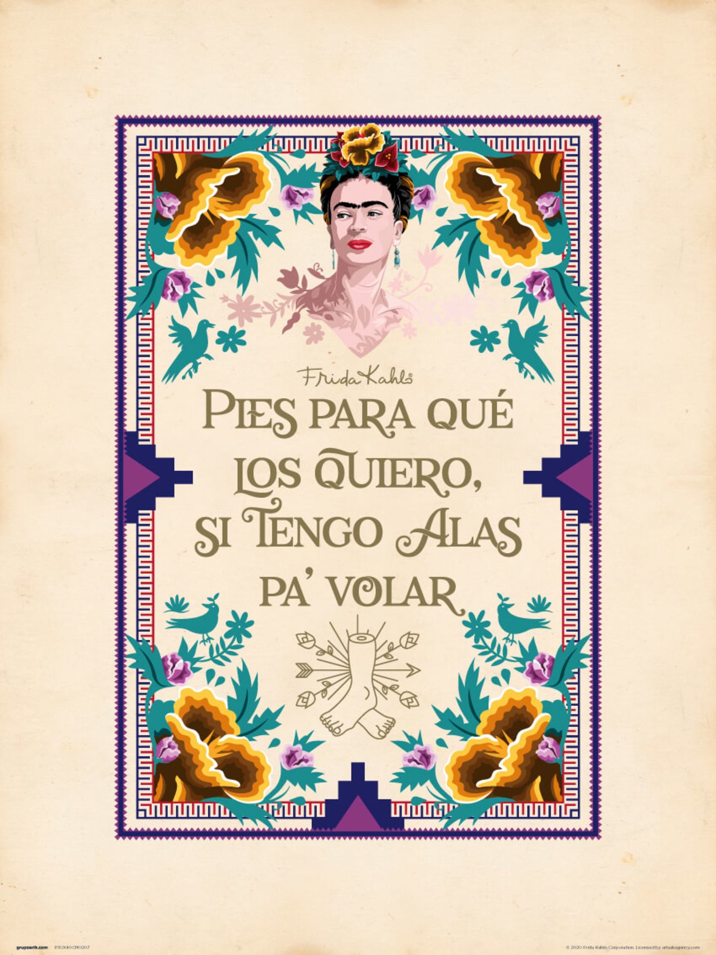 Affiche Art - Frida Kahlo 30x40cm