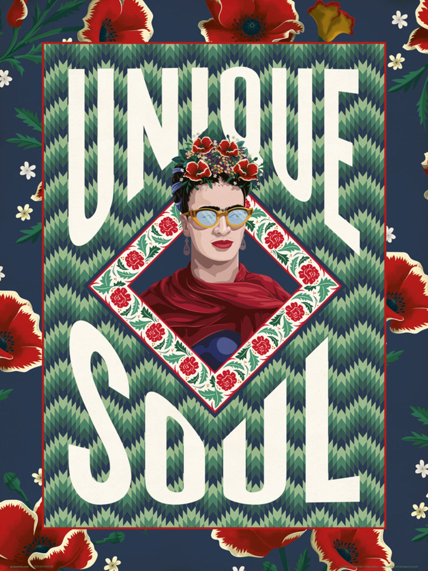 Affiche Art Frida Kahlo Unique Soul 30x40cm