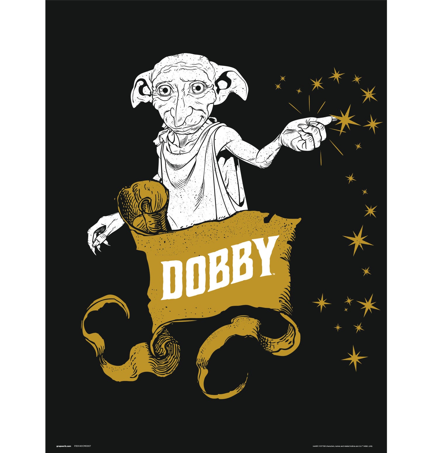 Affiche Art Harry Potter Dobby 30x40cm