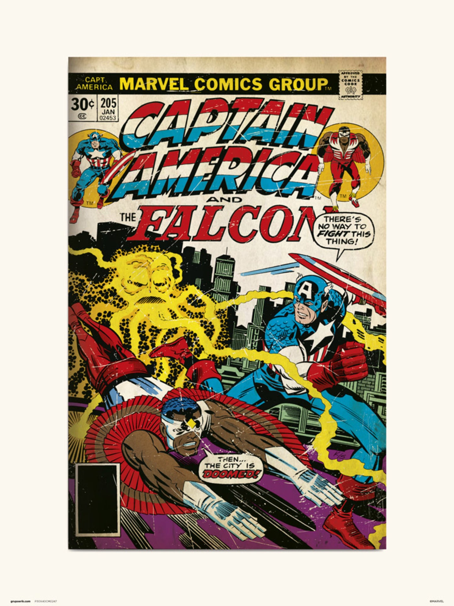 Affiche Art Marvel Captain America 205 30x40cm