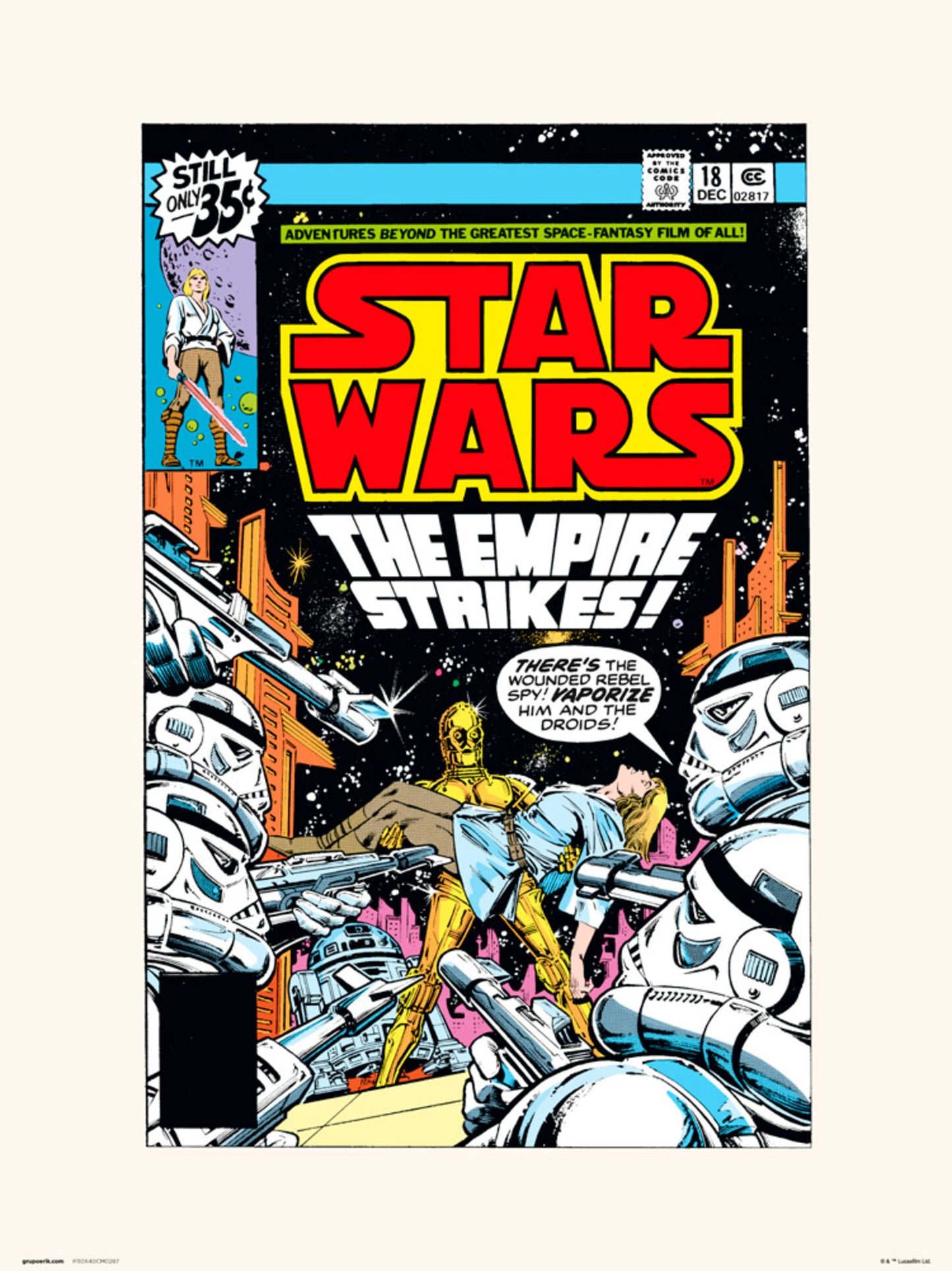 Affiche Art Star Wars 18 The Empire Strikes 30x40cm