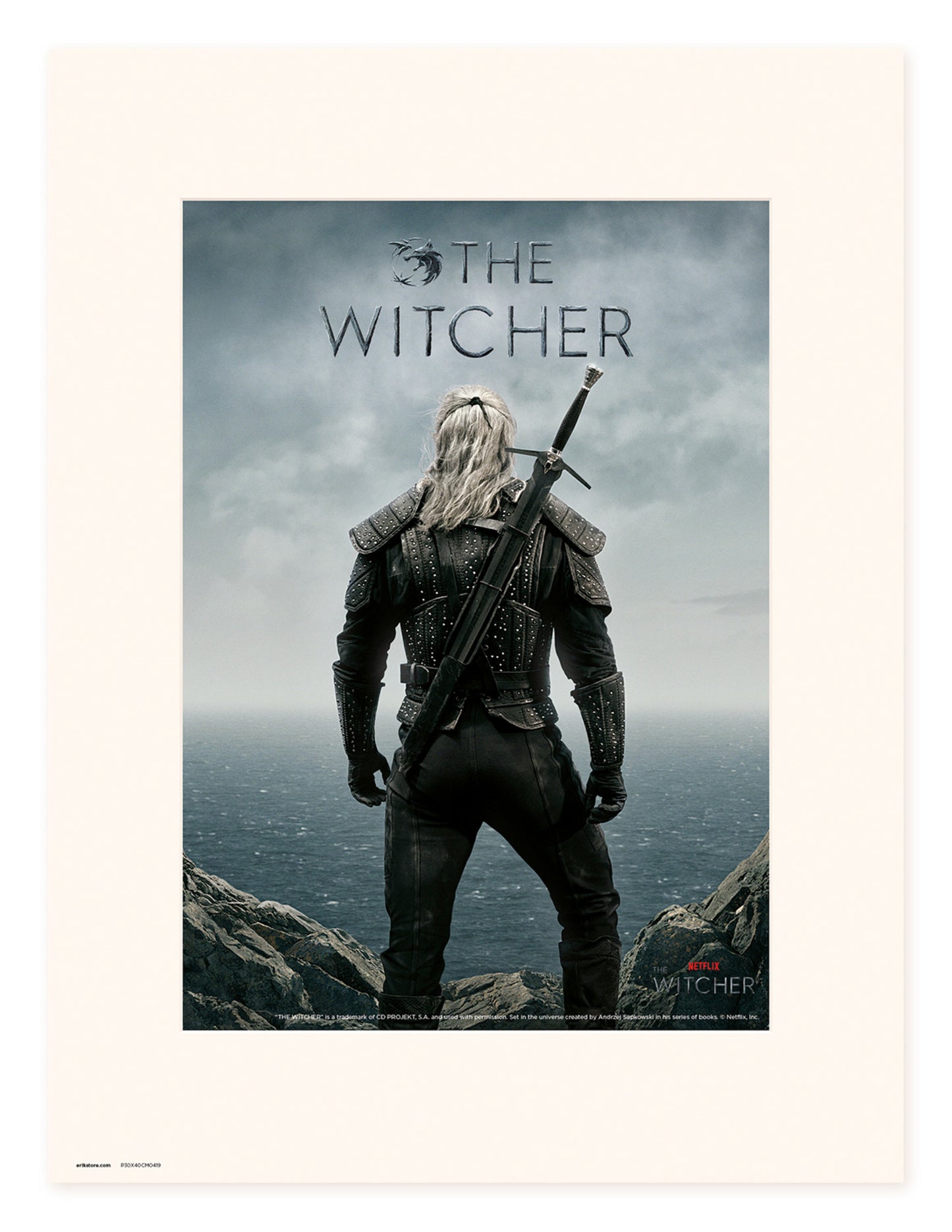 Affiche Art The Witcher Backwards 30x40cm