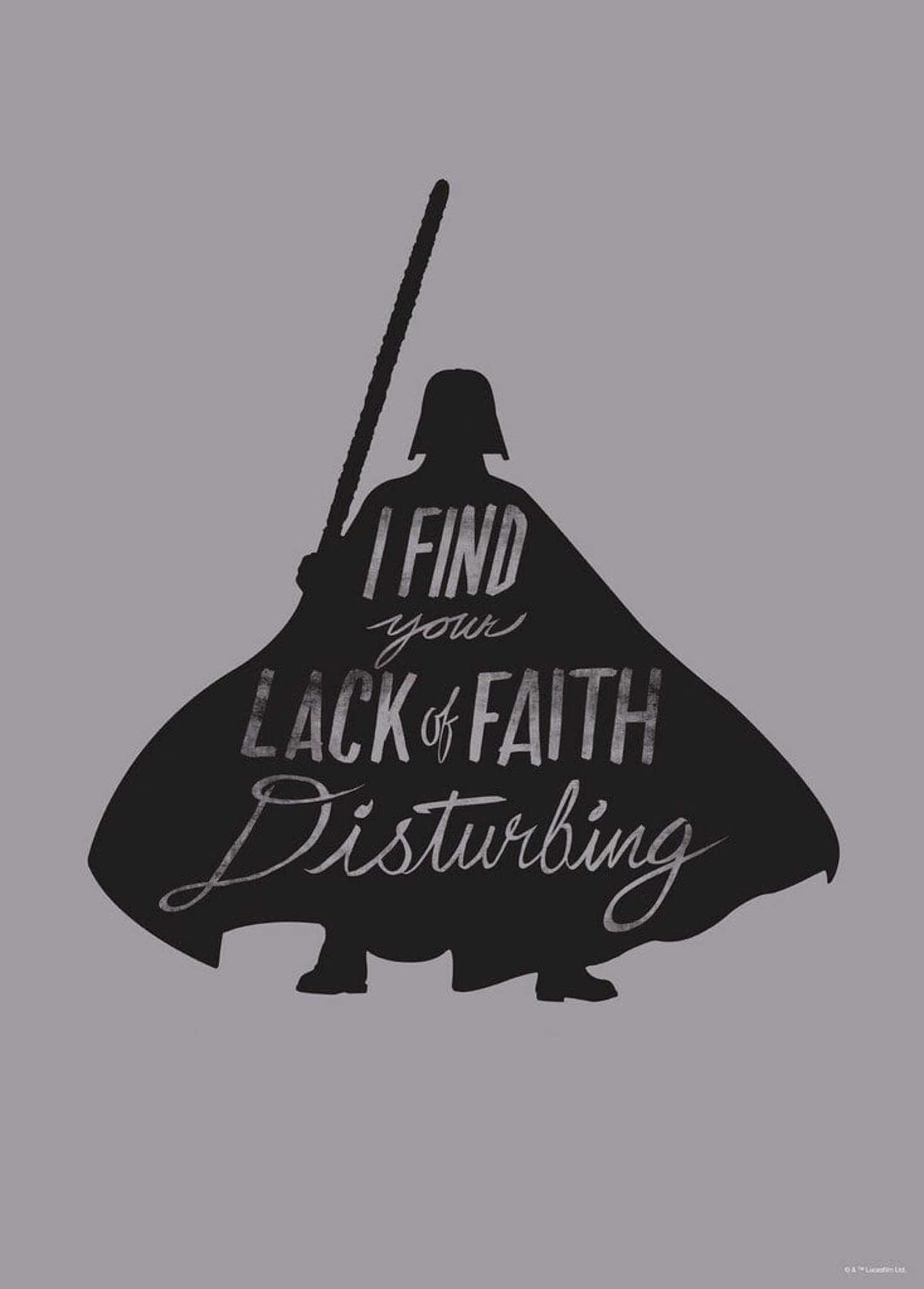 Affiche Art Star Wars Silhouette Quotes Vader 50x70cm
